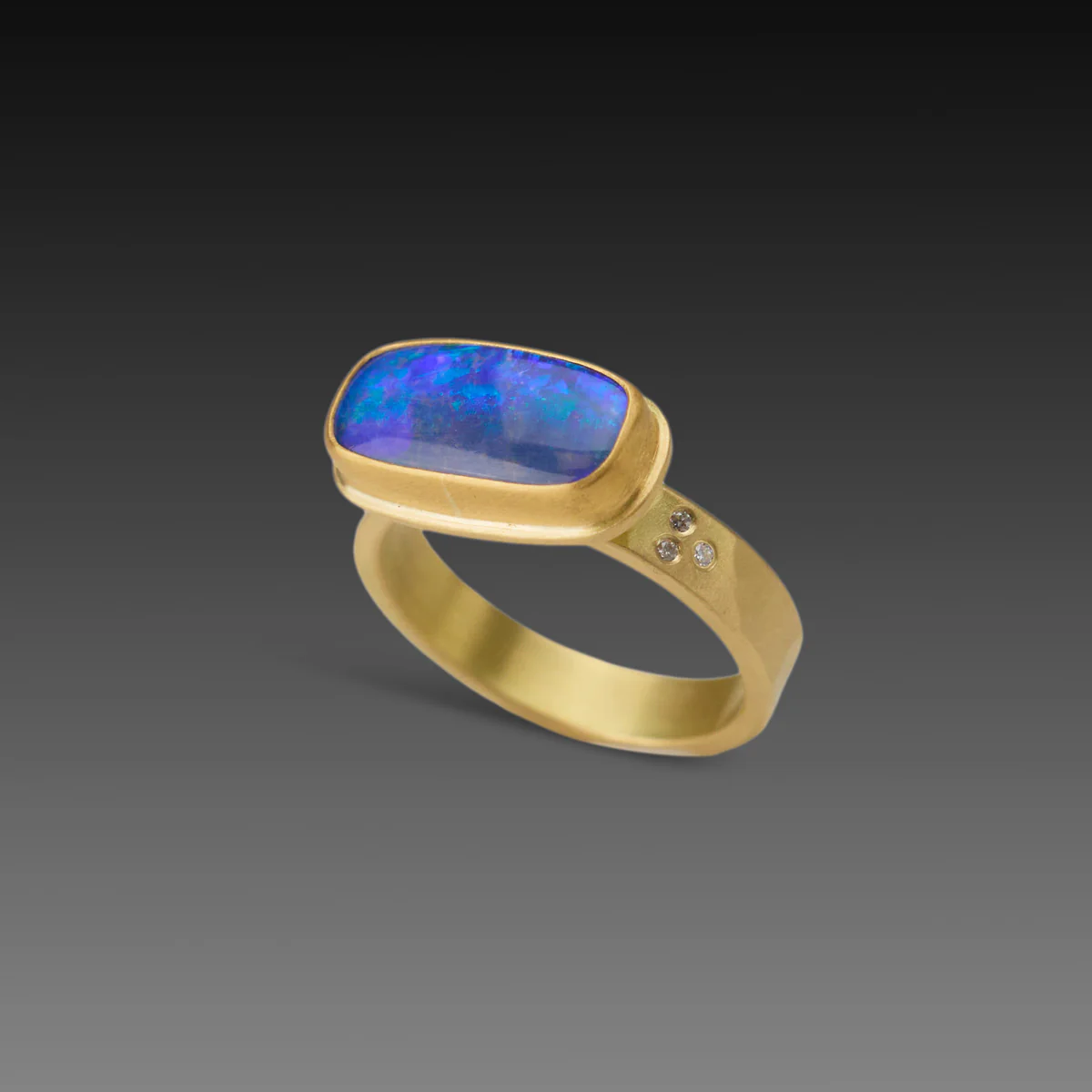 Australian Boulder Opal Ring - Image 3