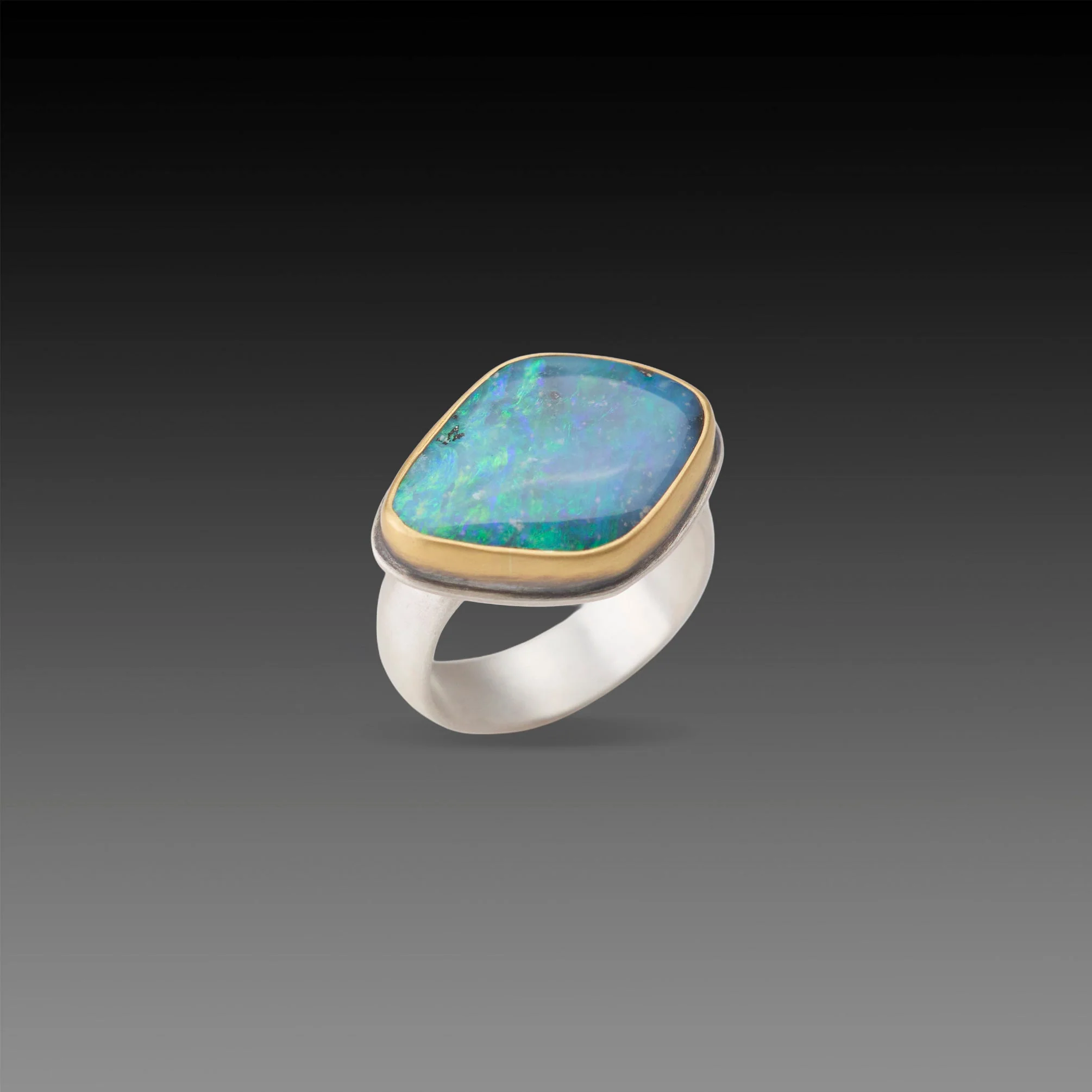 Australian Opal Boulder Ring