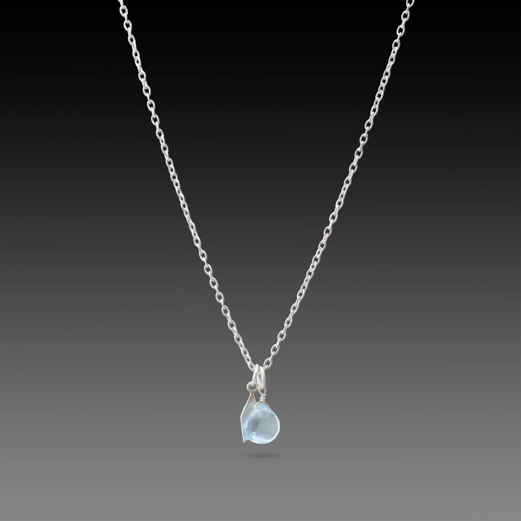 Blue Topaz Charm Necklace