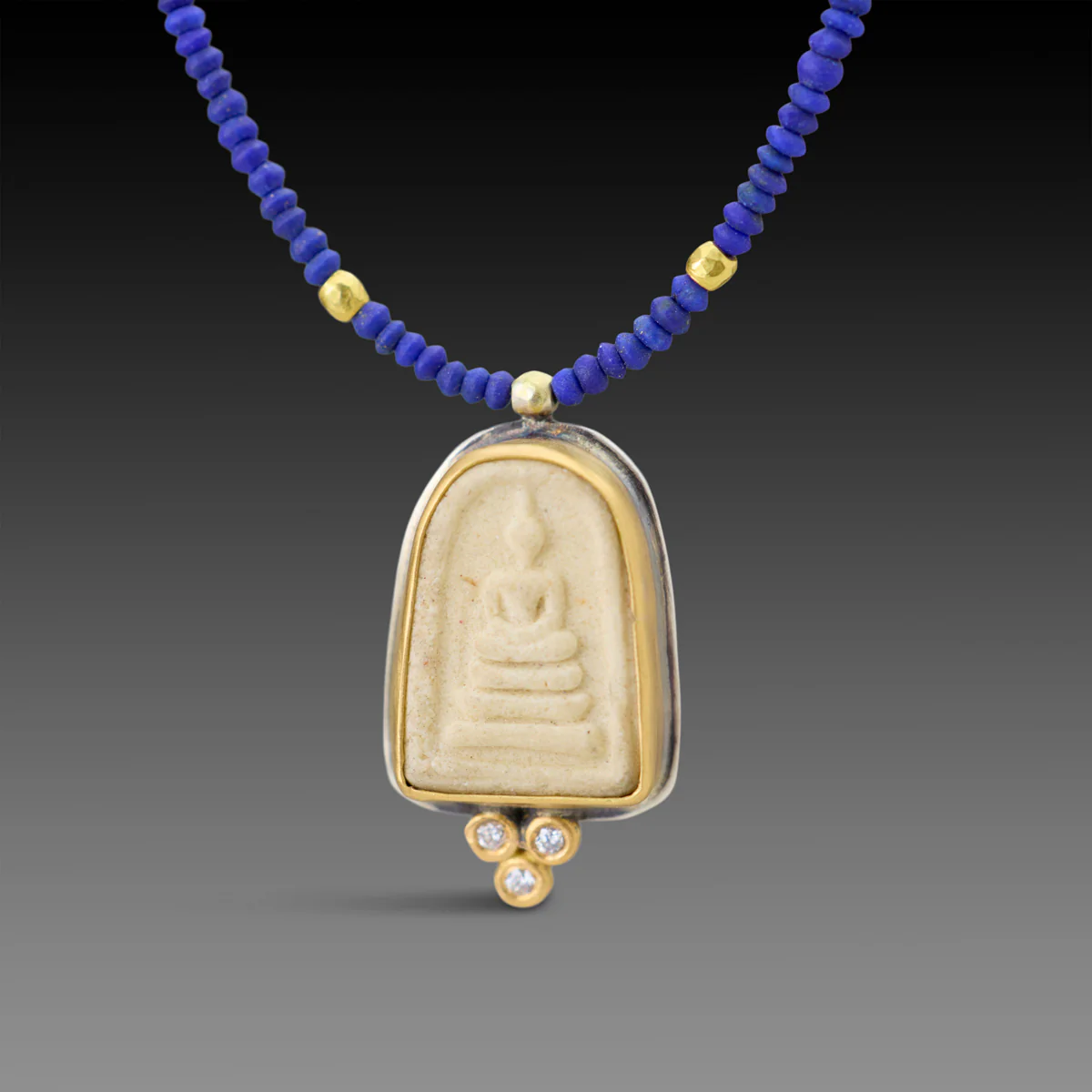 Buddha Amulet on Lapis Strand - Image 3