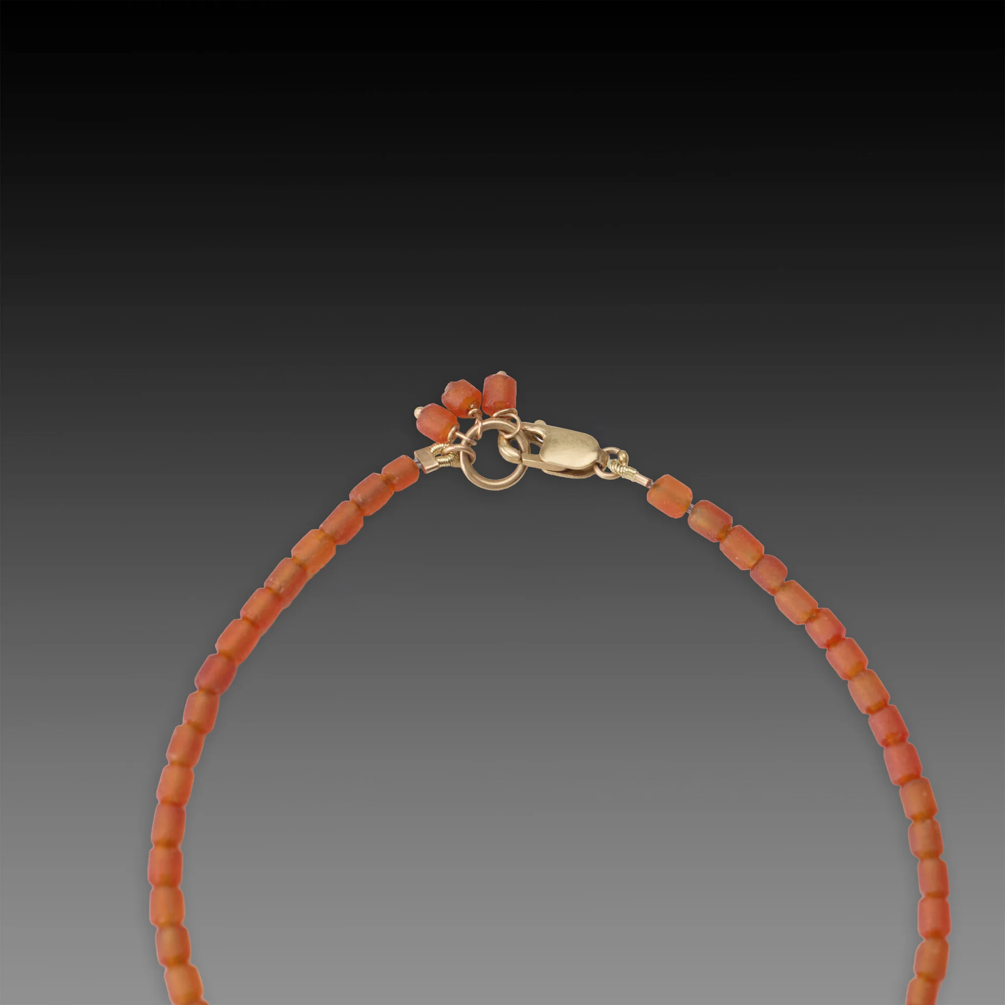 Carnelian Bracelet with Gold Rice Bead - Image 3