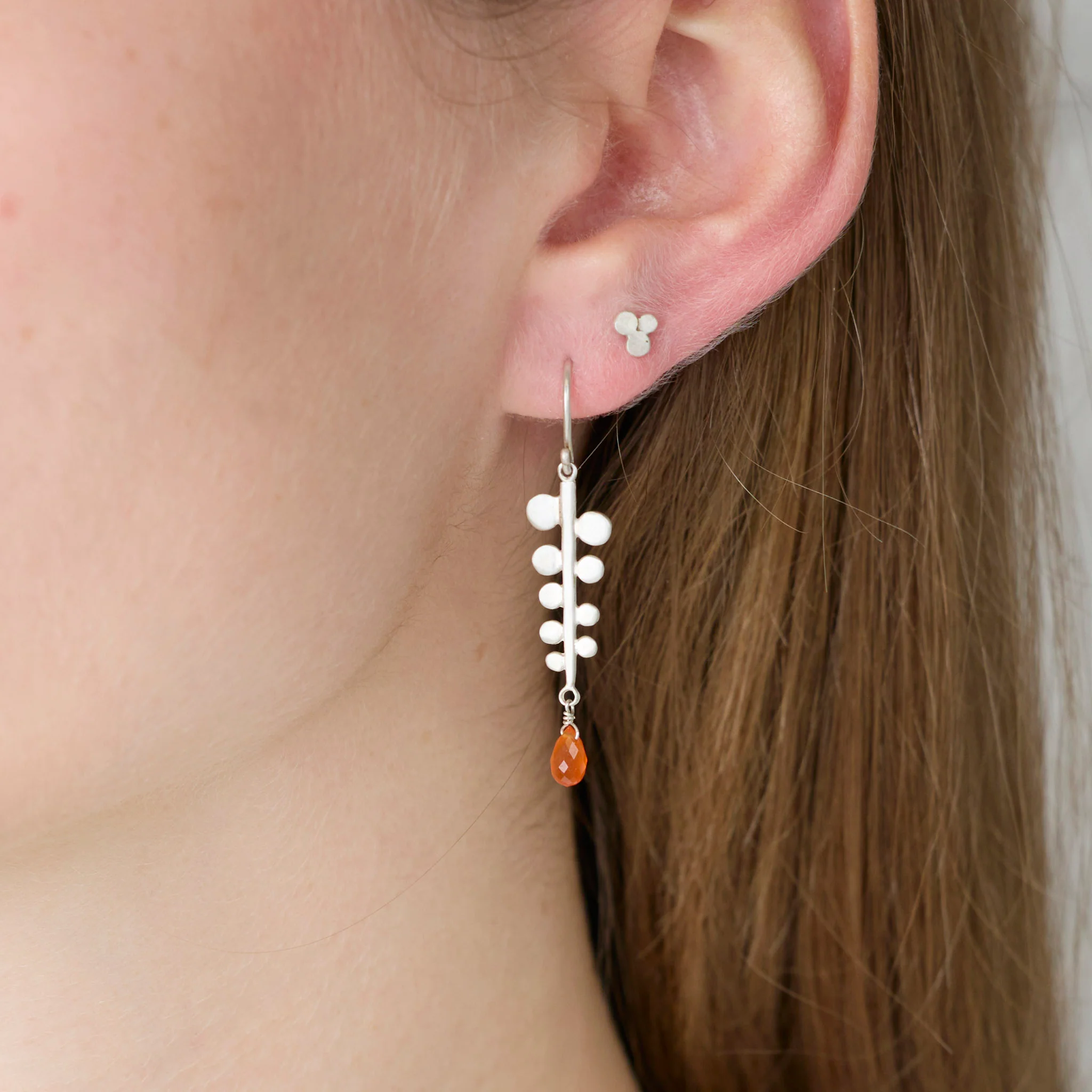 Carnelian Fern Earrings - Image 2