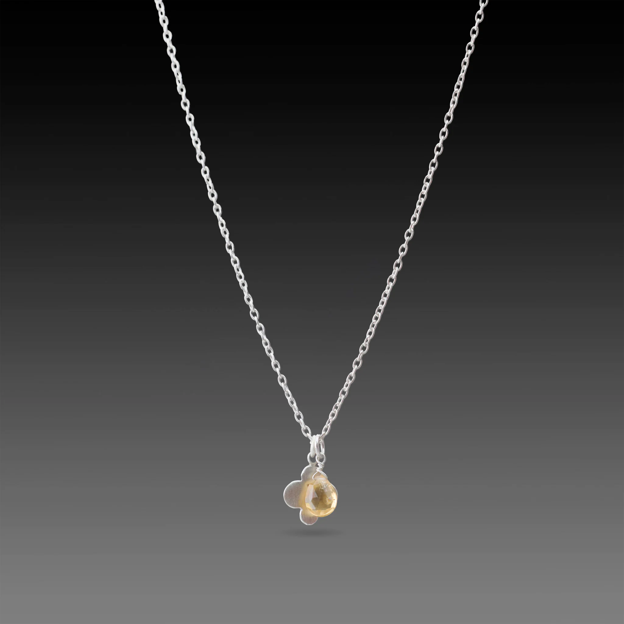 Citrine Charm Necklace