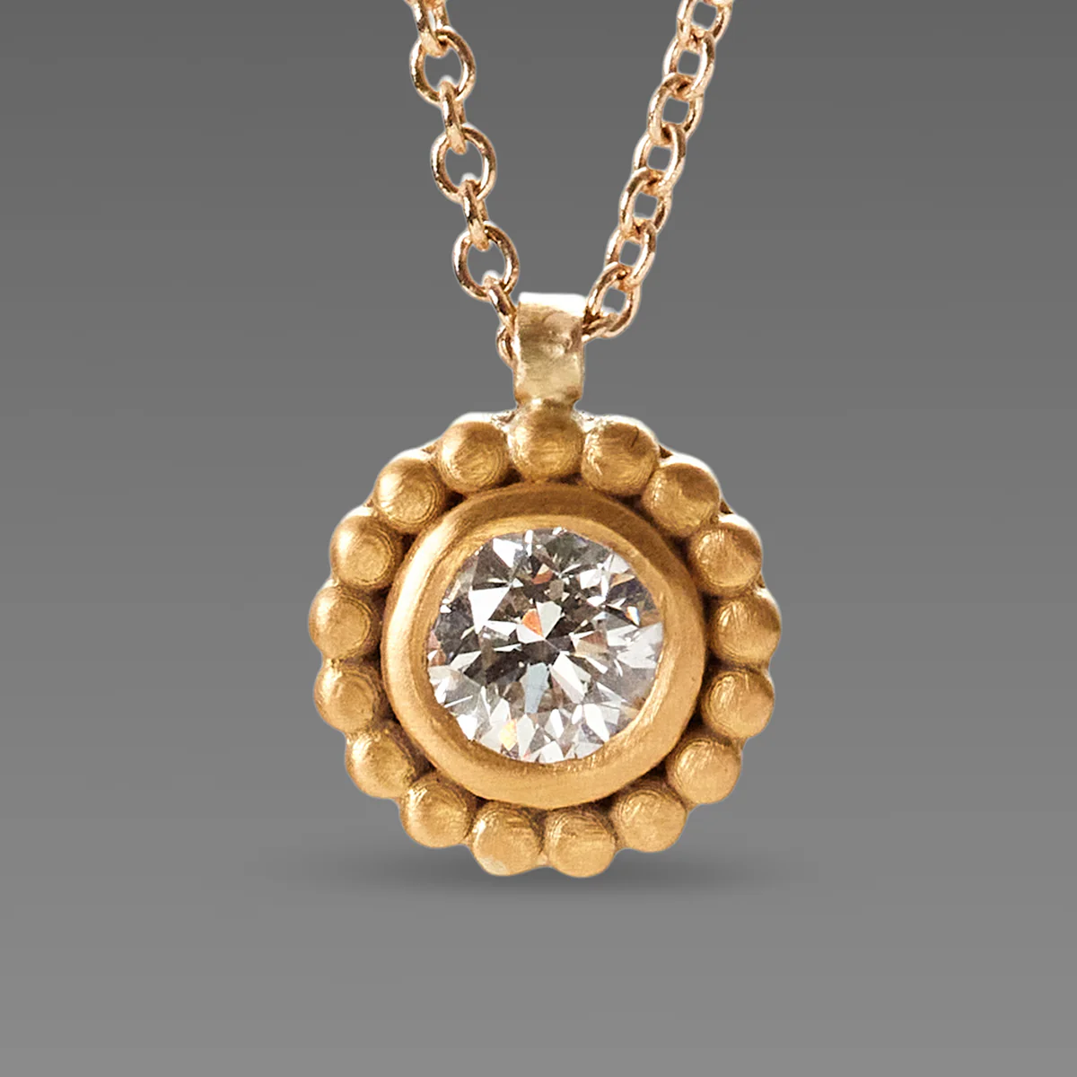 Delicate Round Diamond Necklace - Image 2