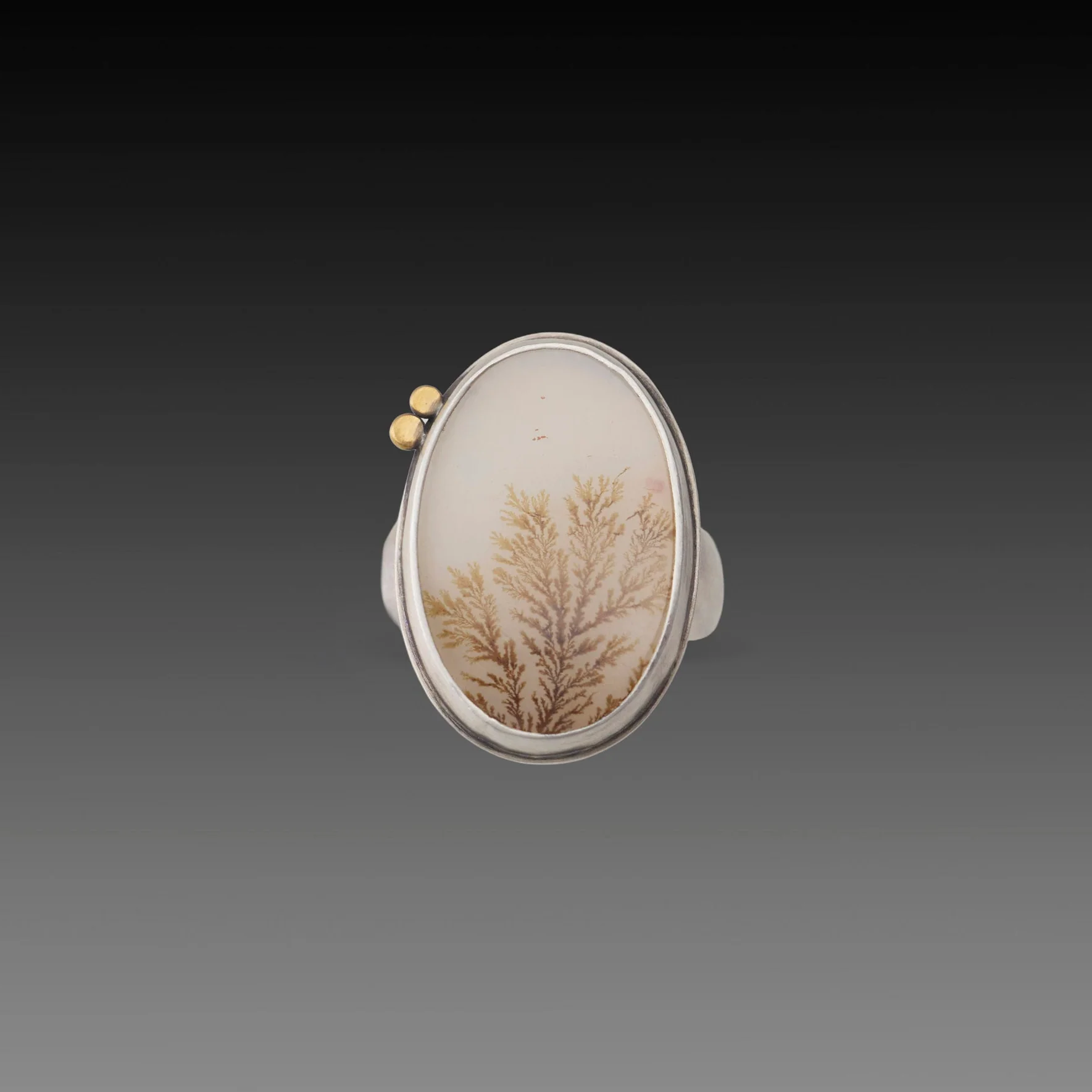Dendritic Agate Statement Ring