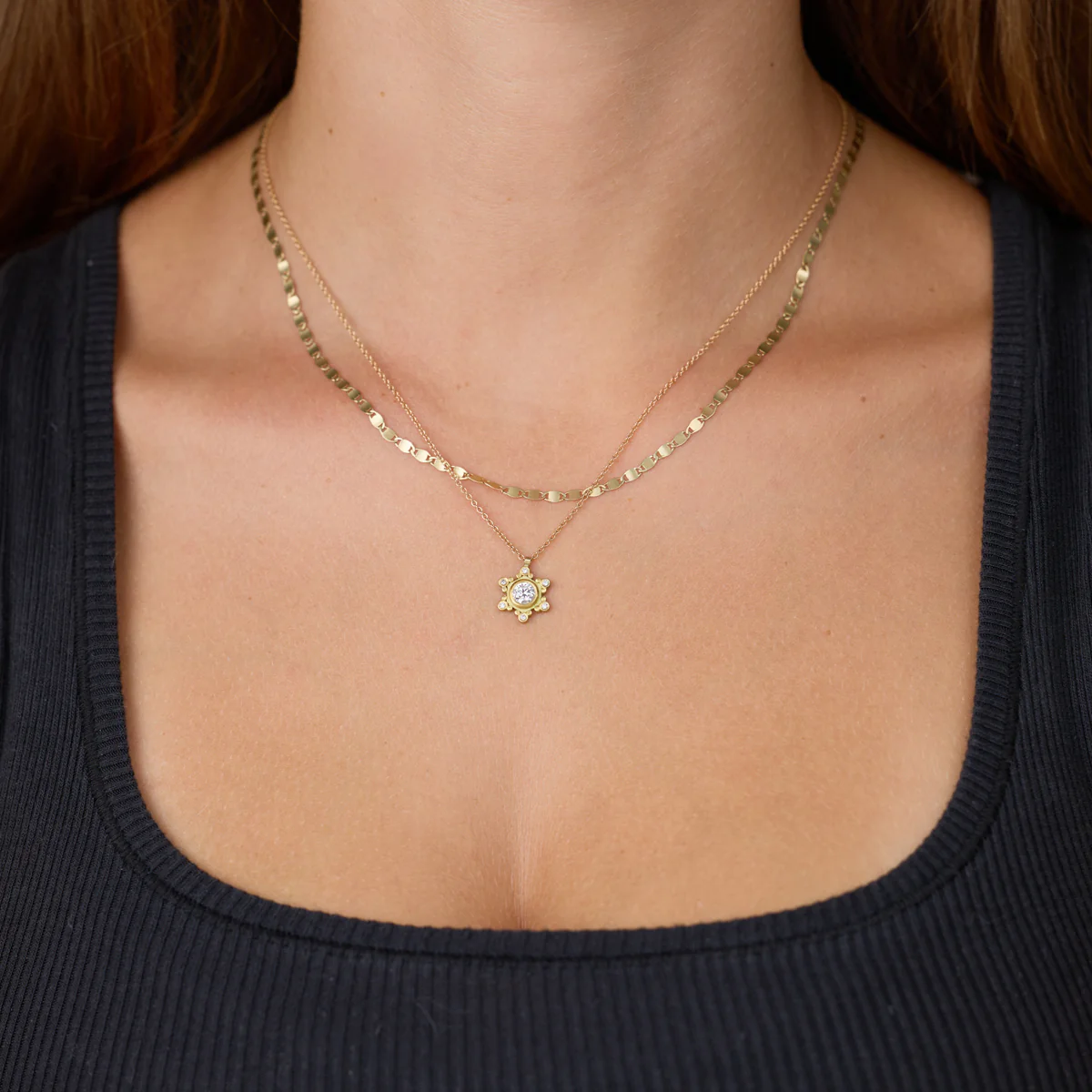 Diamond Snowflake Necklace - Image 3