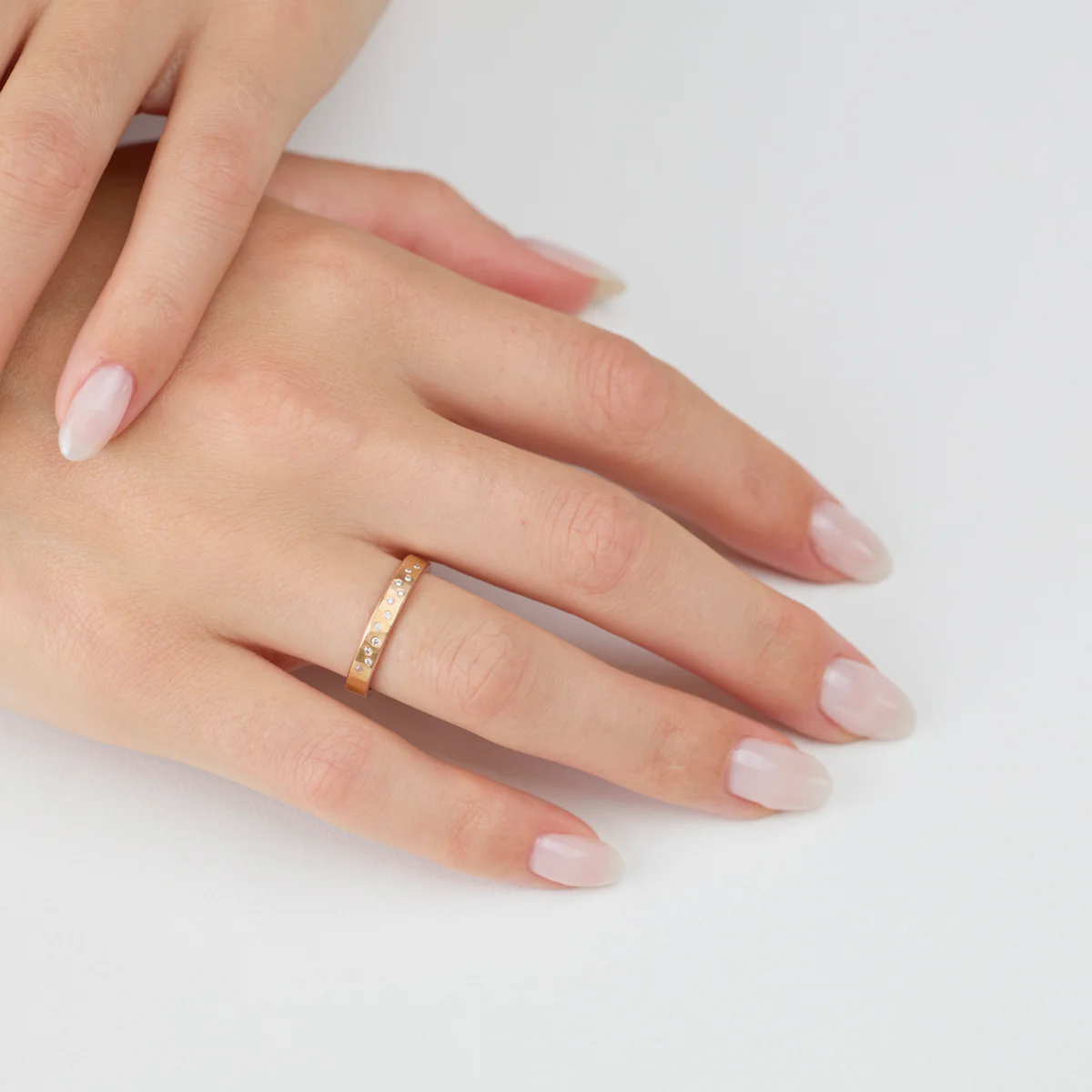 Diamond Sprinkle Band in Rose Gold - Image 2