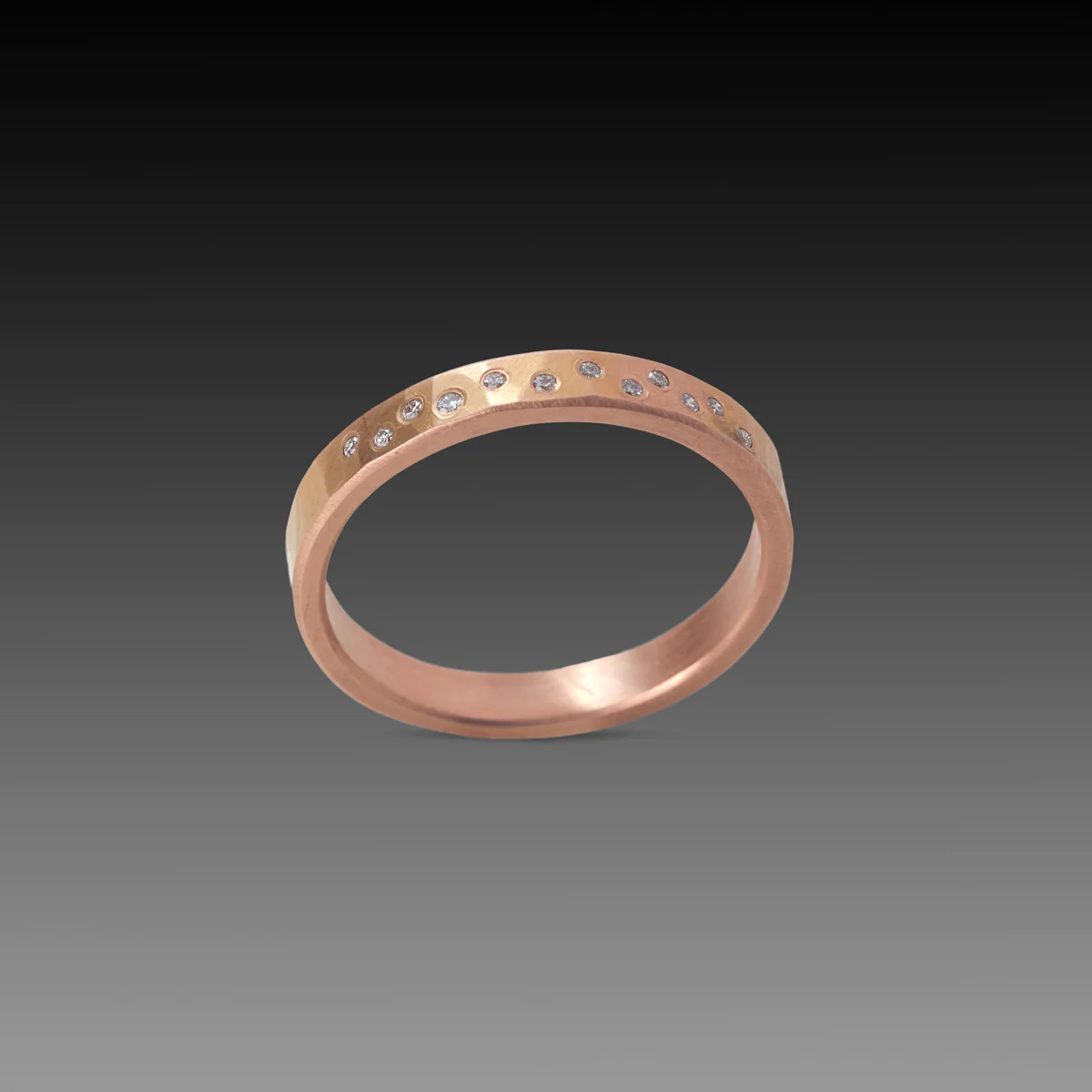Diamond Sprinkle Band in Rose Gold - Image 3