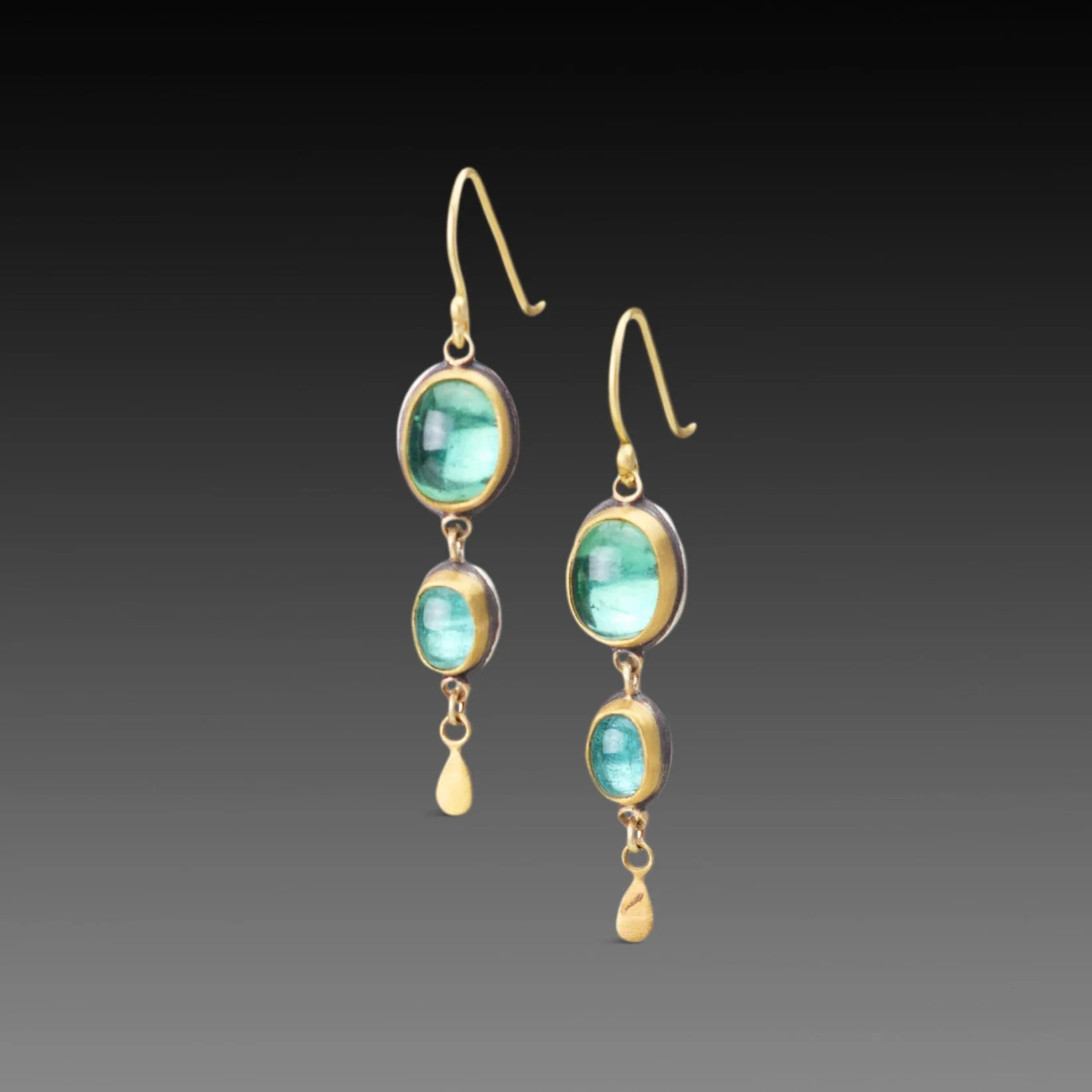 Double Drop Tourmaline Earrings