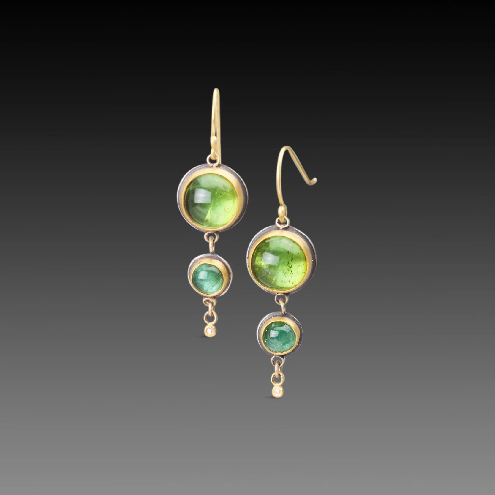 Double Drop Tourmaline Earrings