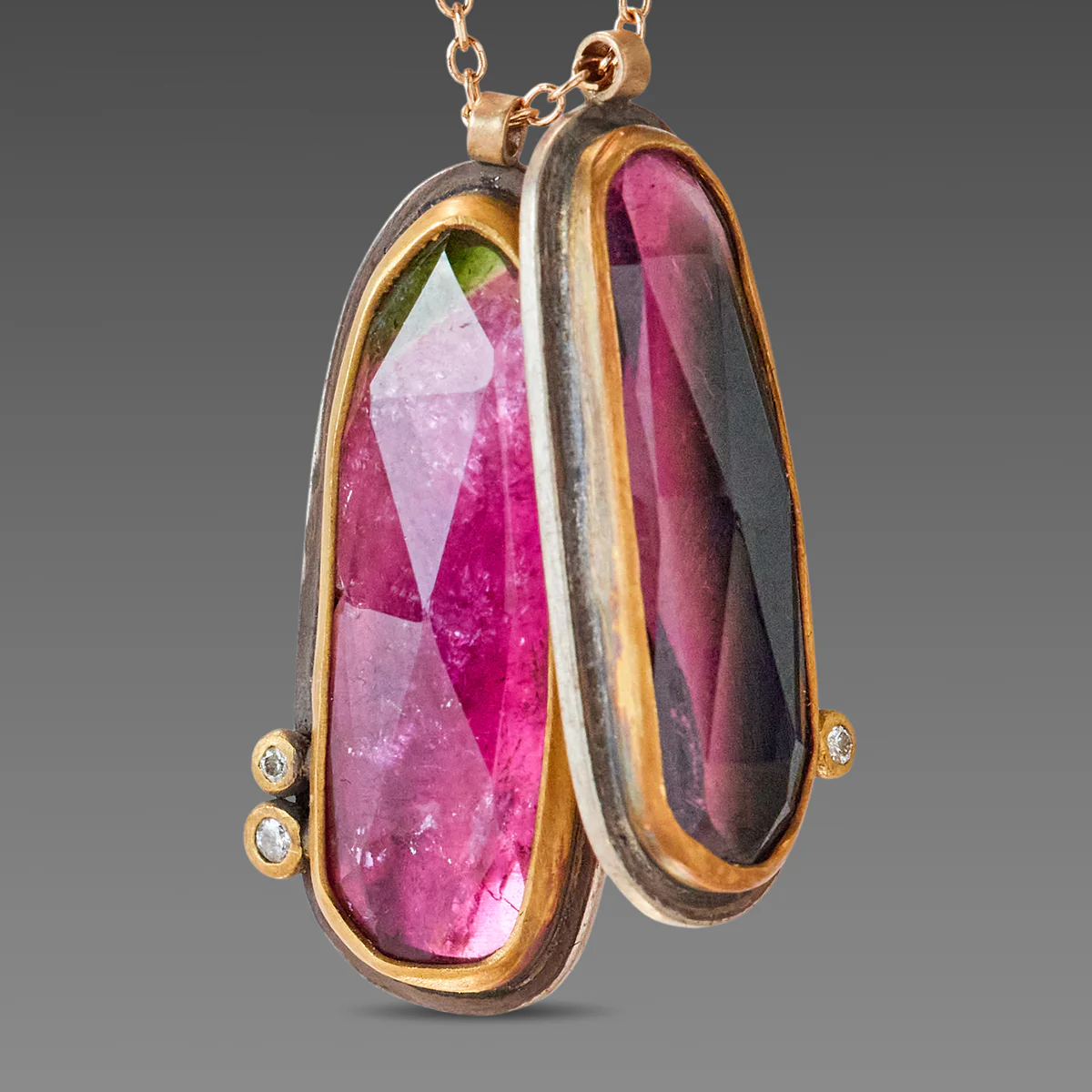 Double Watermelon Tourmaline Necklace - Image 3