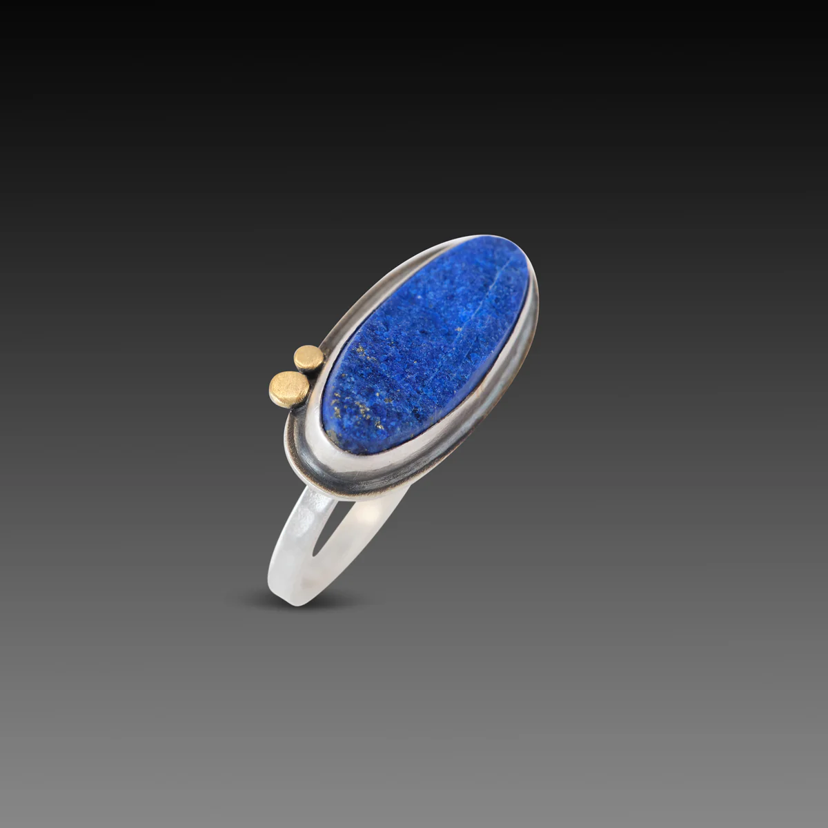 Elliptical Lapis Surface Ring - Image 3