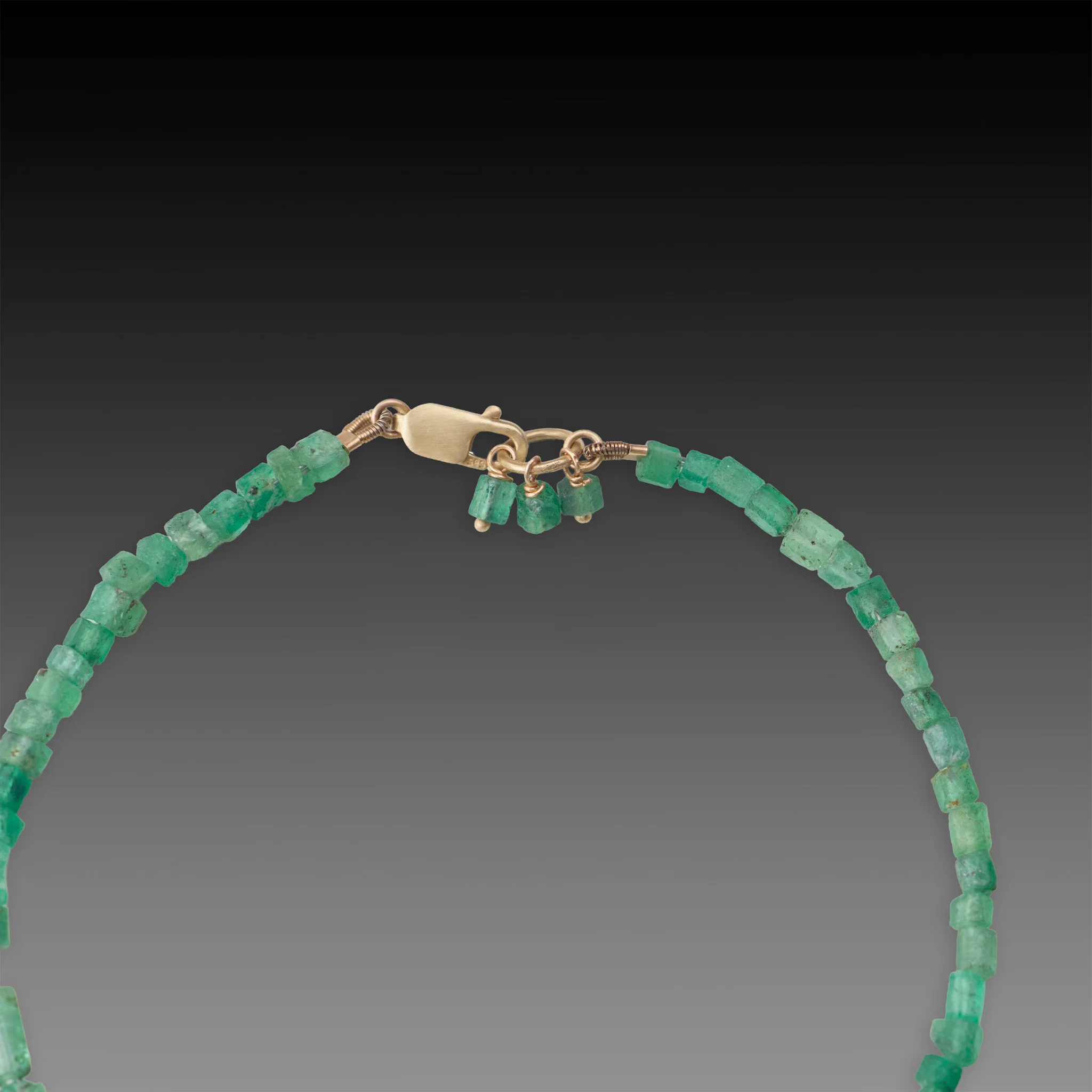 Emerald Bracelet with Elongated Rice Bead - Image 3