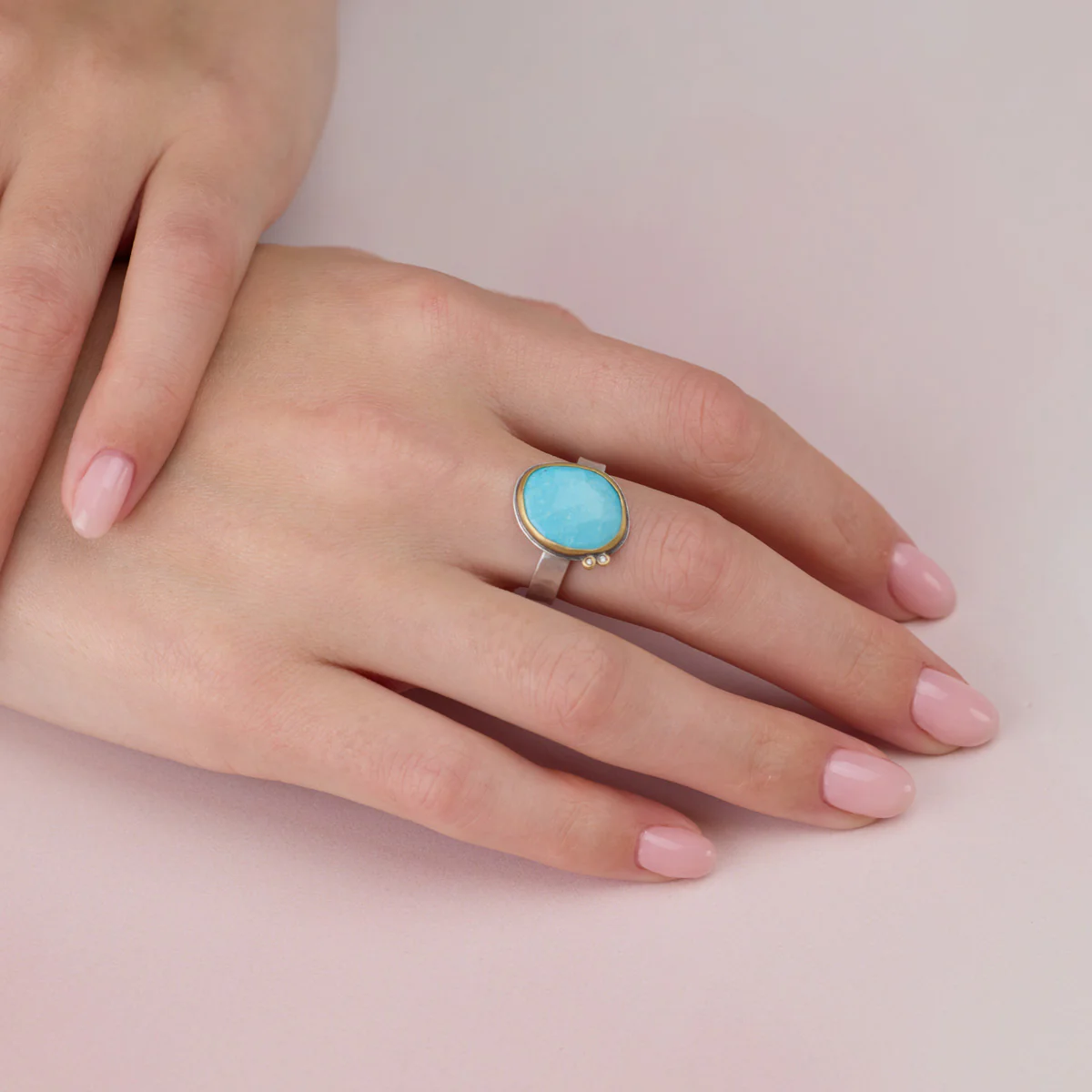 Faceted Turquoise Ring - Image 2