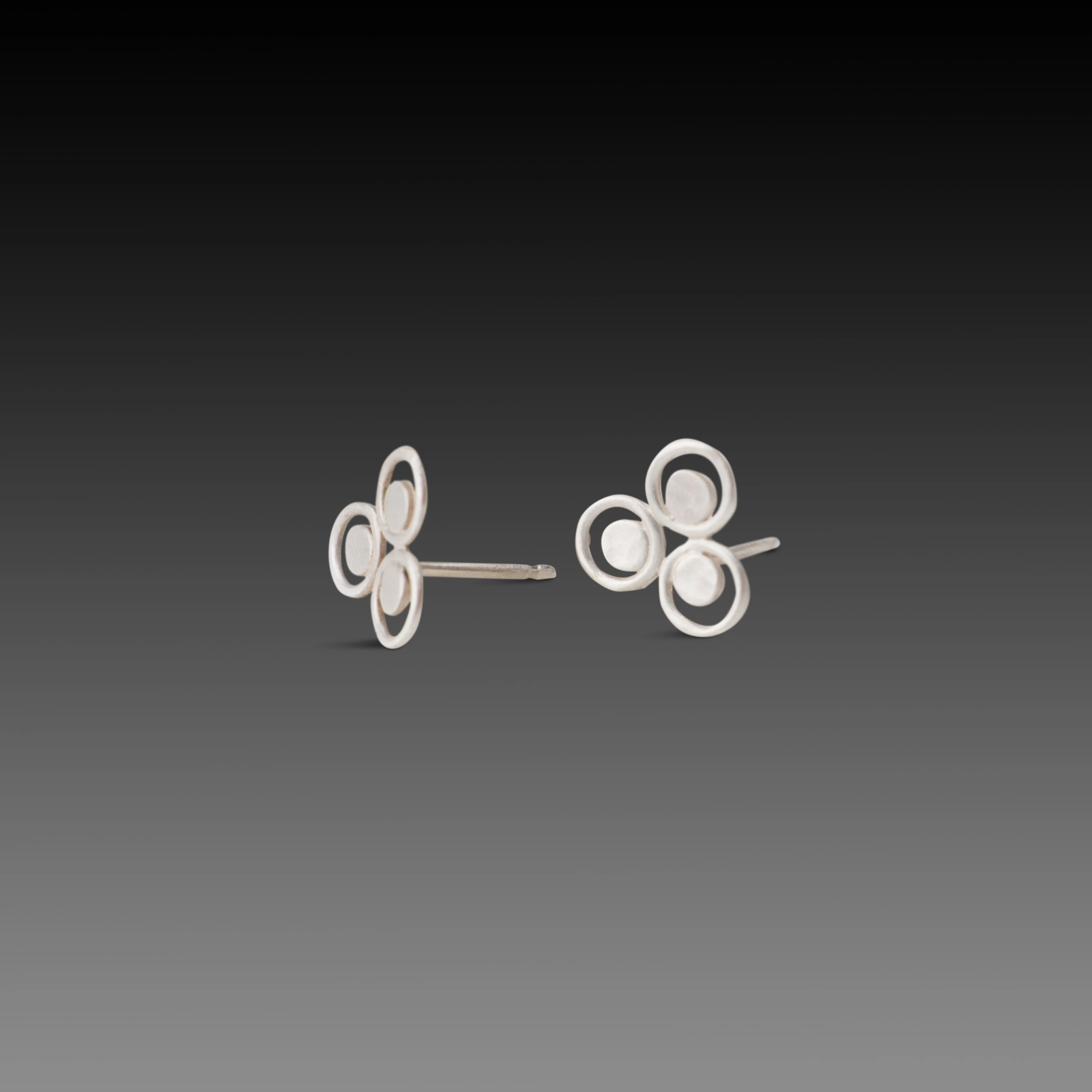 Filigree Dot Trio Stud Earrings - Image 3