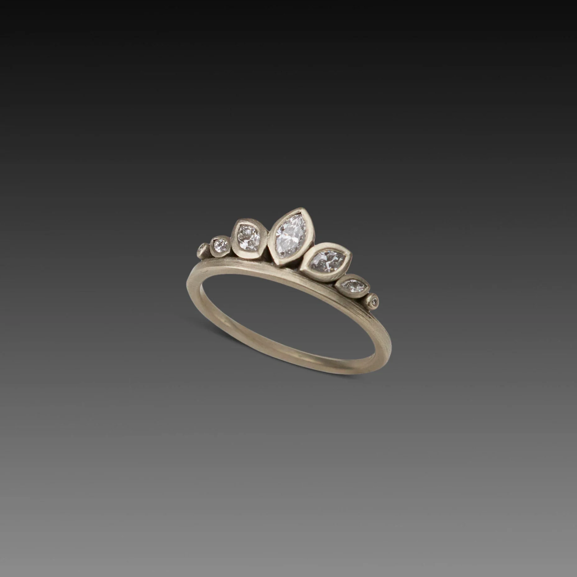 Full Lotus Diamond Band in White Gold - Image 3