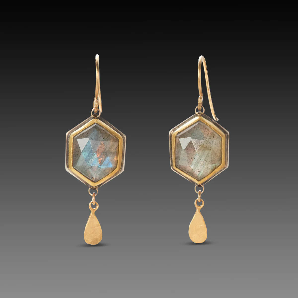 Geometric Labradorite Earrings