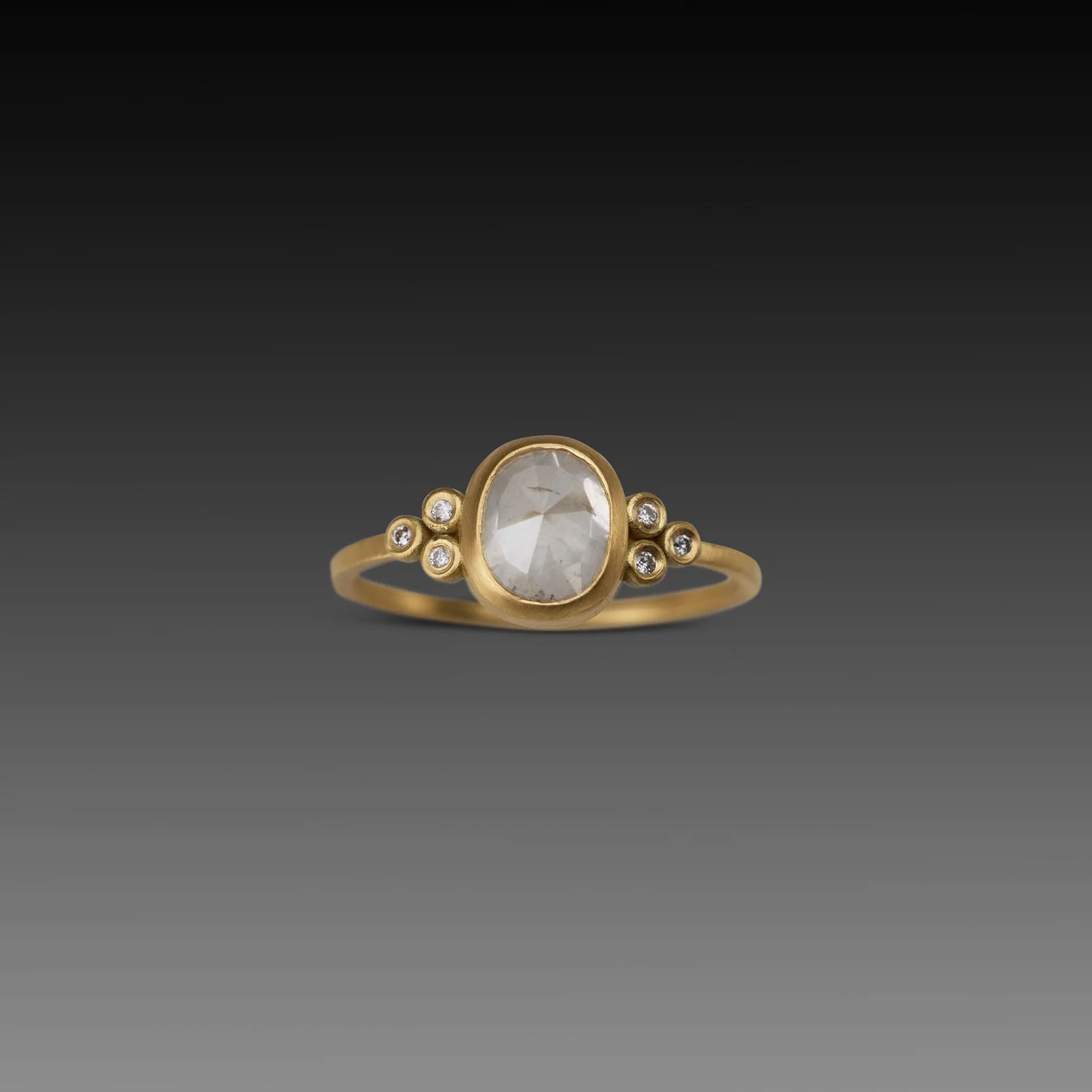 Glowing Gray Diamond Ring