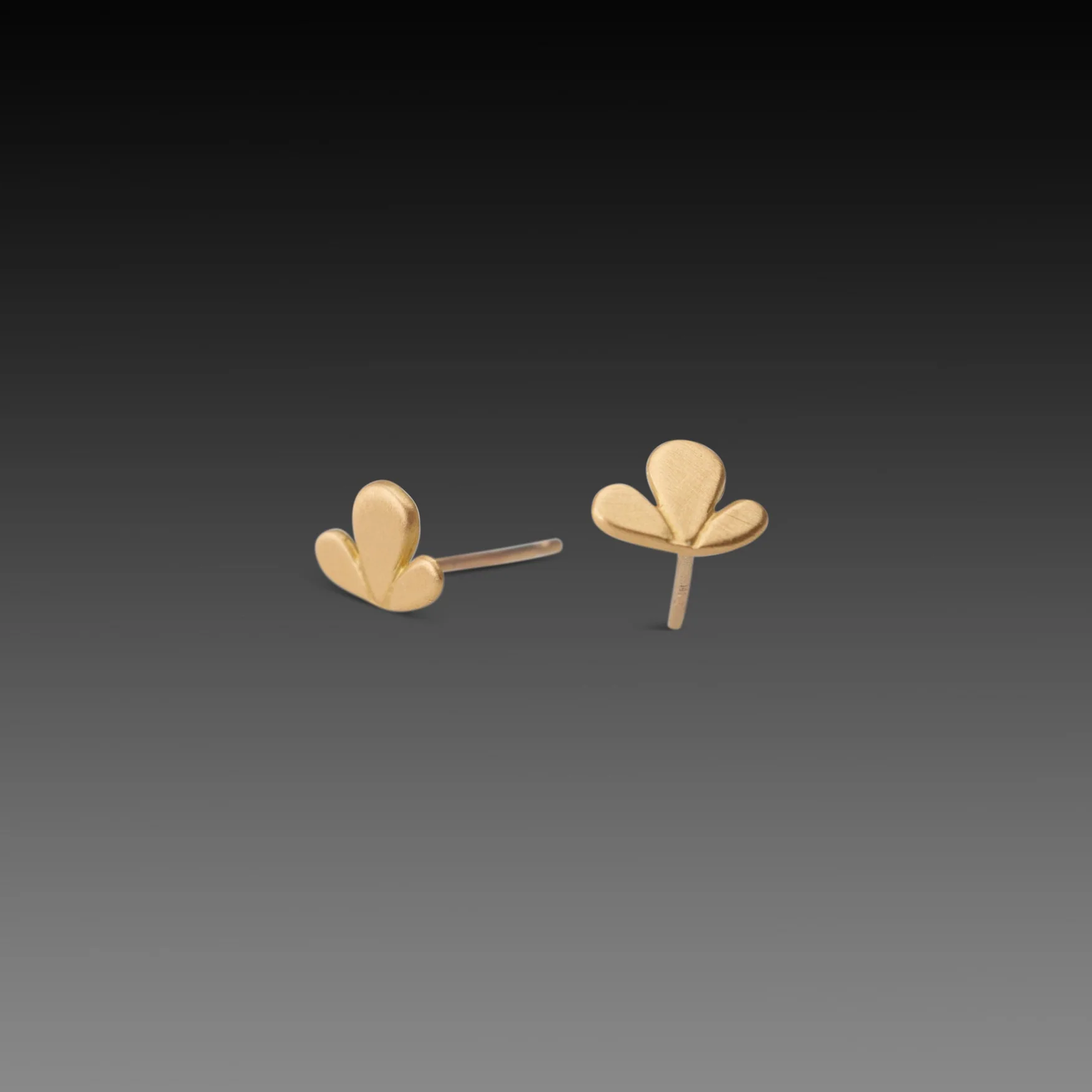 Leaf Trio Stud Earrings - Image 3
