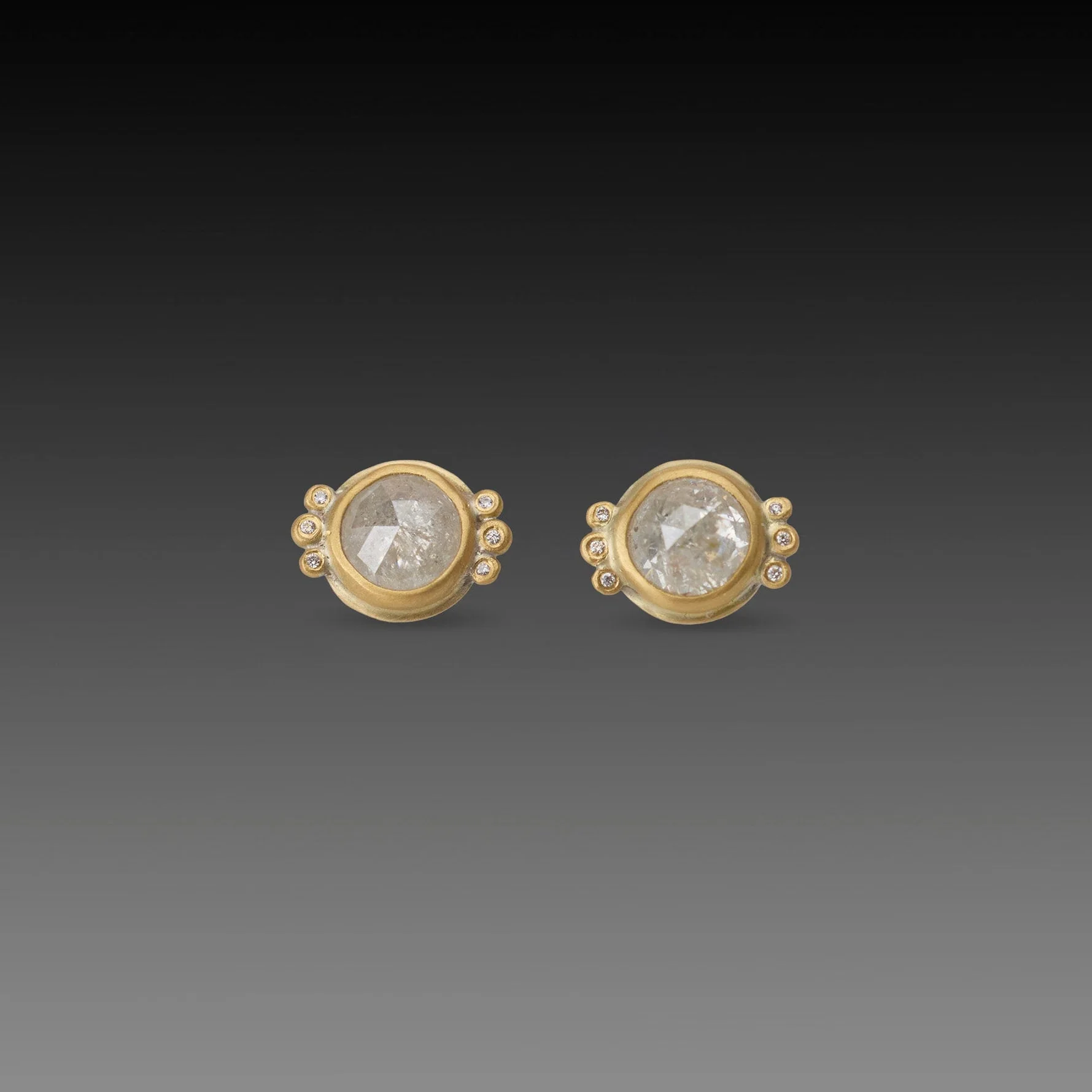 Gray Diamond Stud Earrings