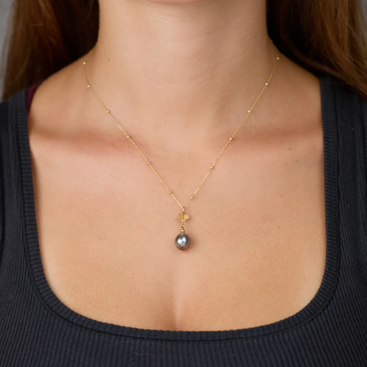 Gray Pearl Necklace - Image 2