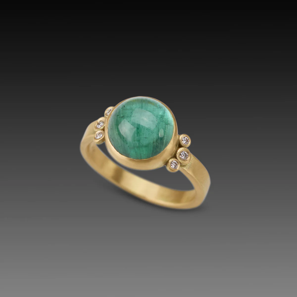 Green Tourmaline Cabochon Ring - Image 3