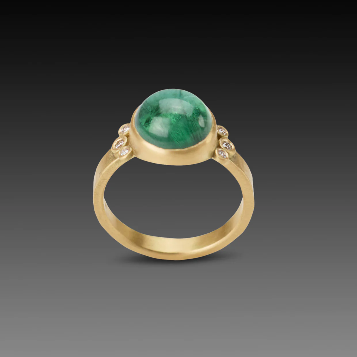 Green Tourmaline Cabochon Ring - Image 4