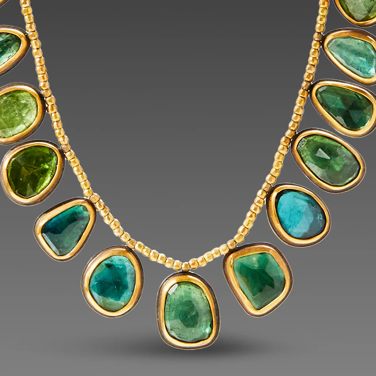 Ombre Green Tourmaline Necklace - Image 3