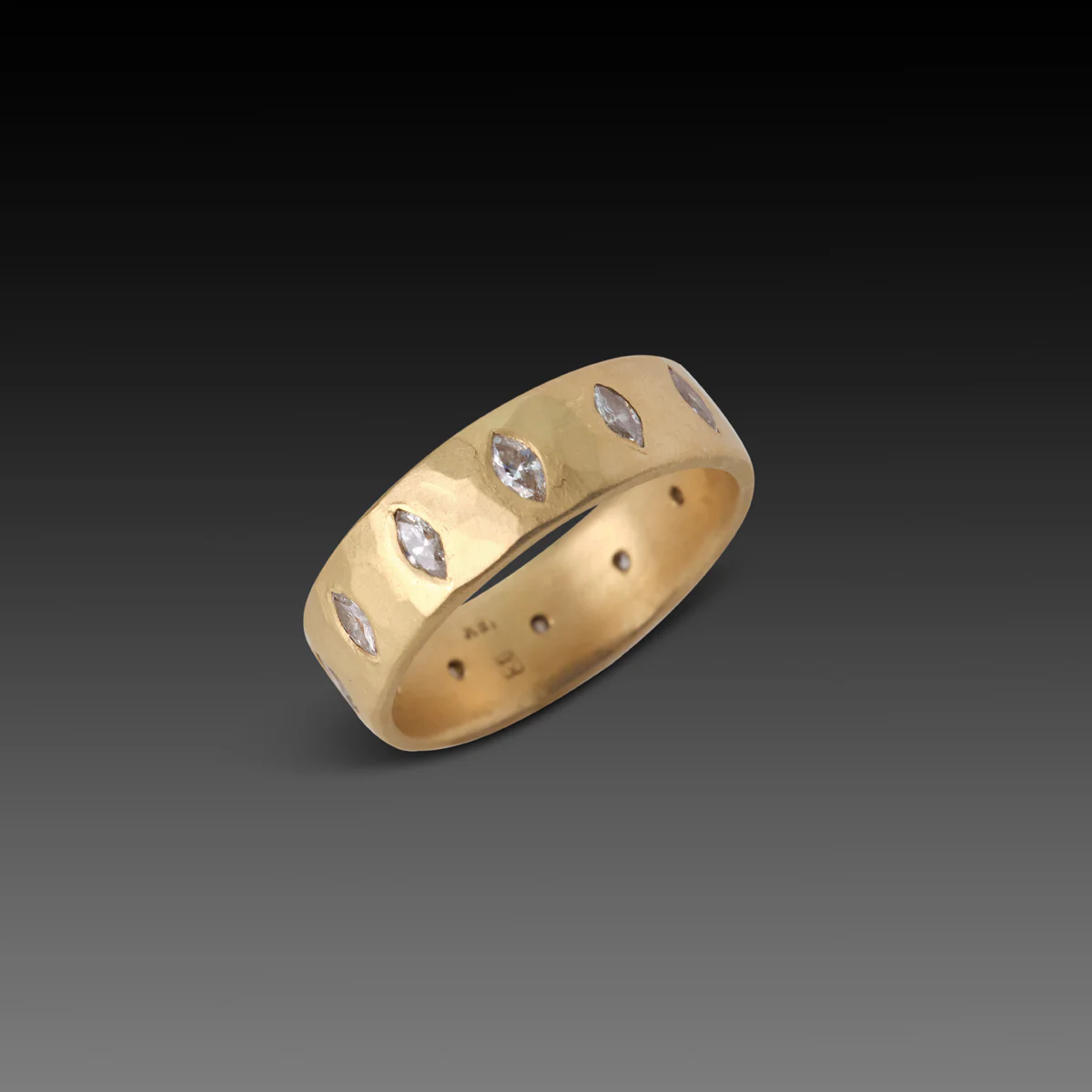 Hammered Marquis Eternity Band - Image 3