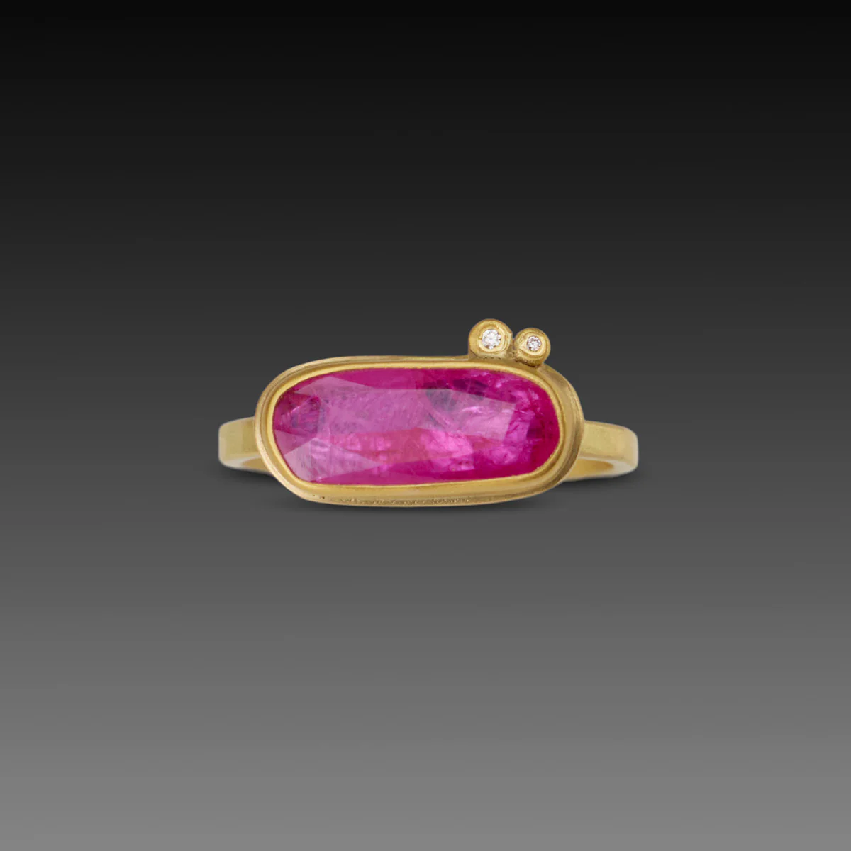 Hot Pink Ruby Ring
