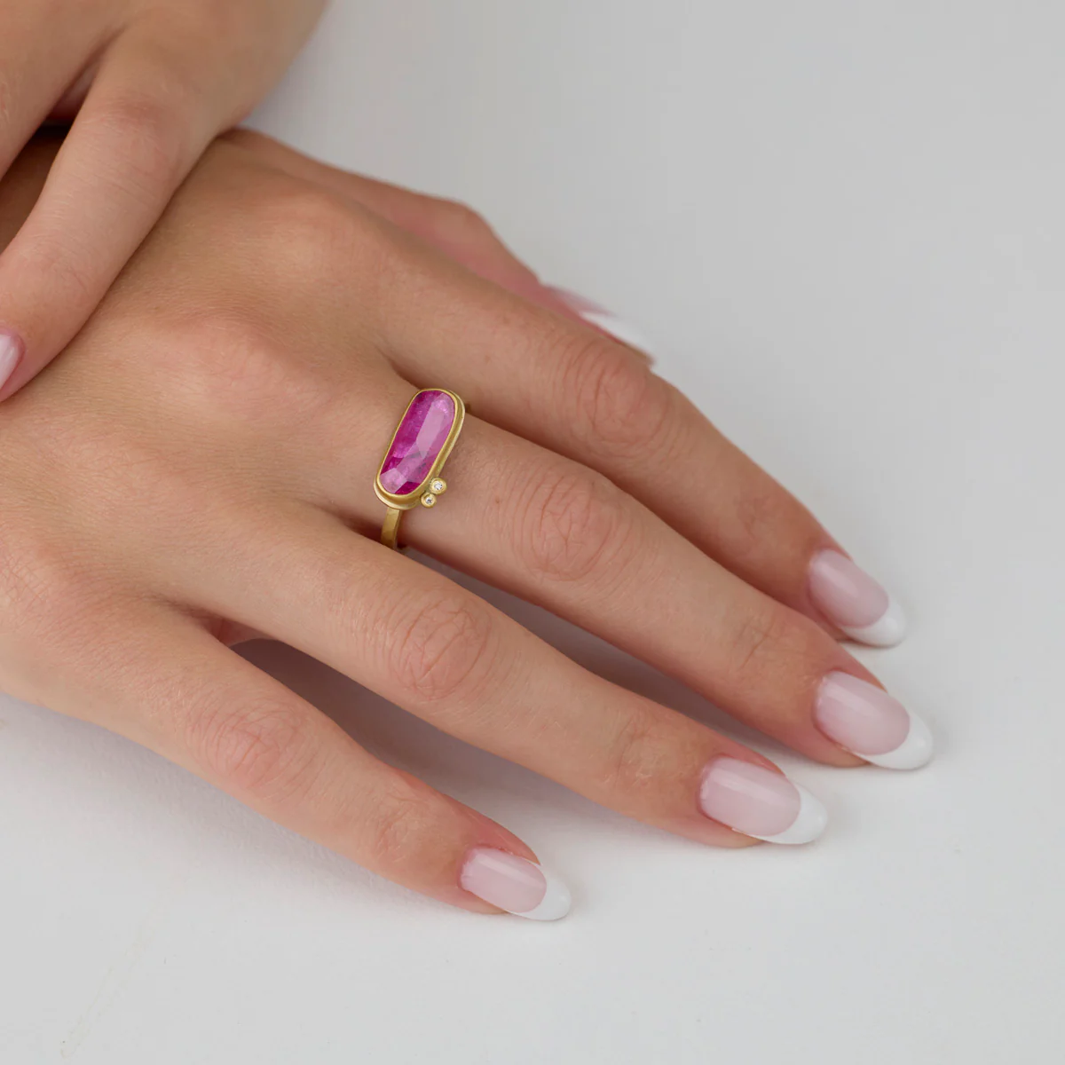 Hot Pink Ruby Ring - Image 2