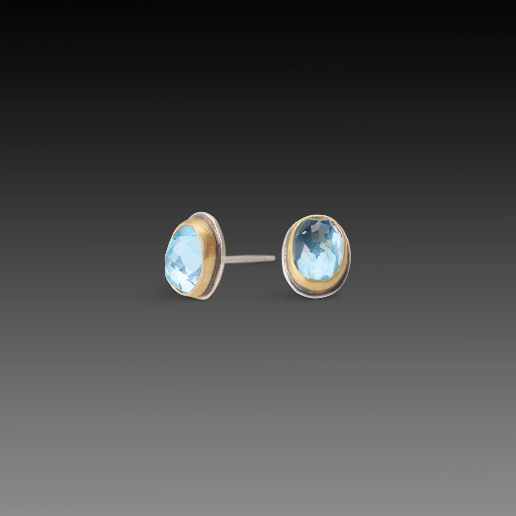 Icy Topaz Stud Earrings - Image 3