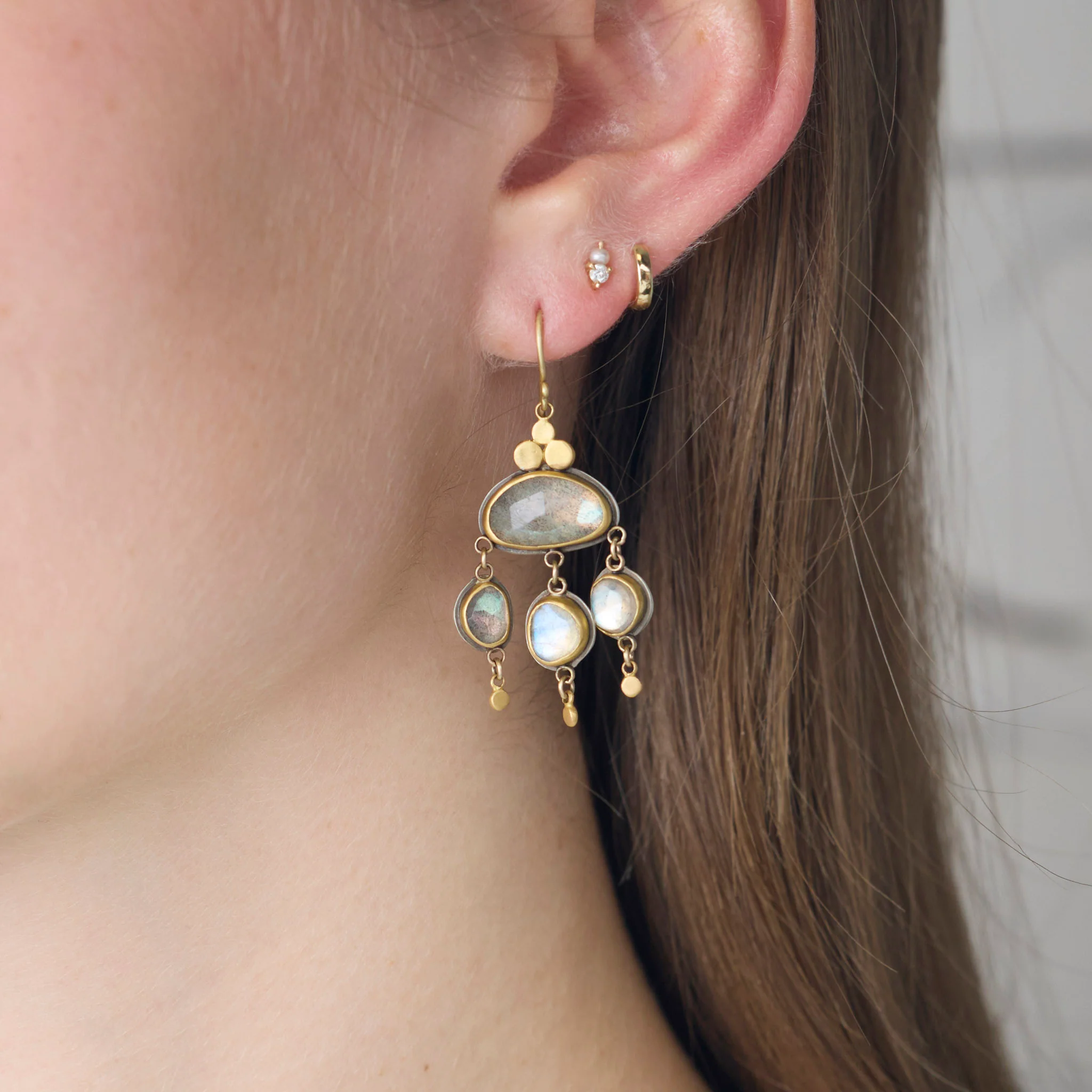 Labradorite Chandelier Earrings - Image 2