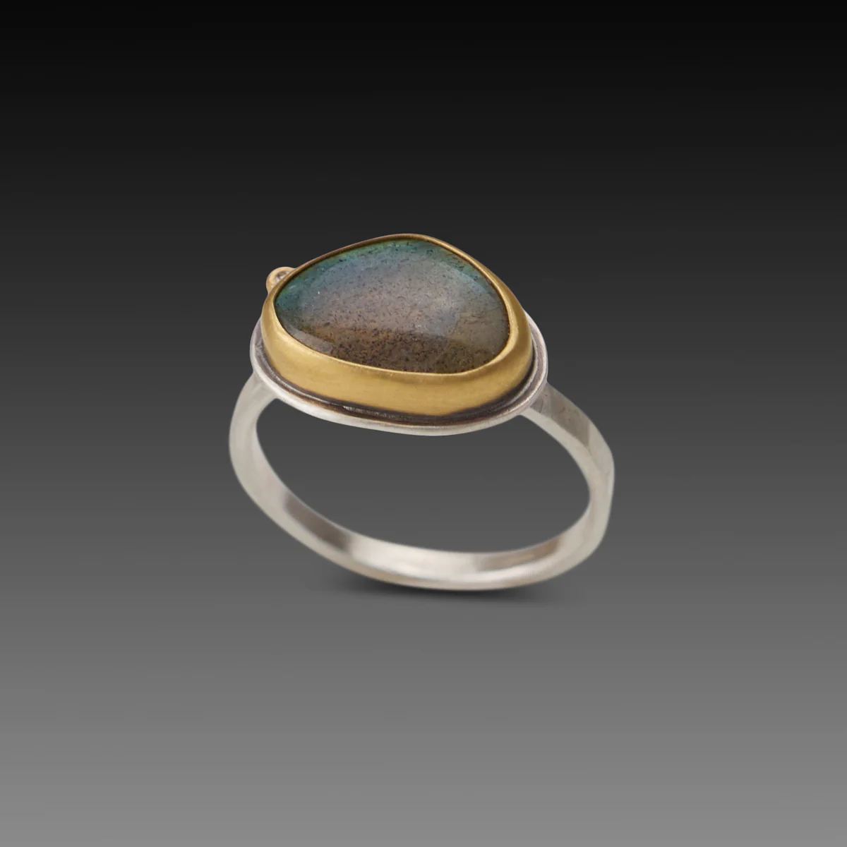 Labradorite Ring with Diamond - Image 3