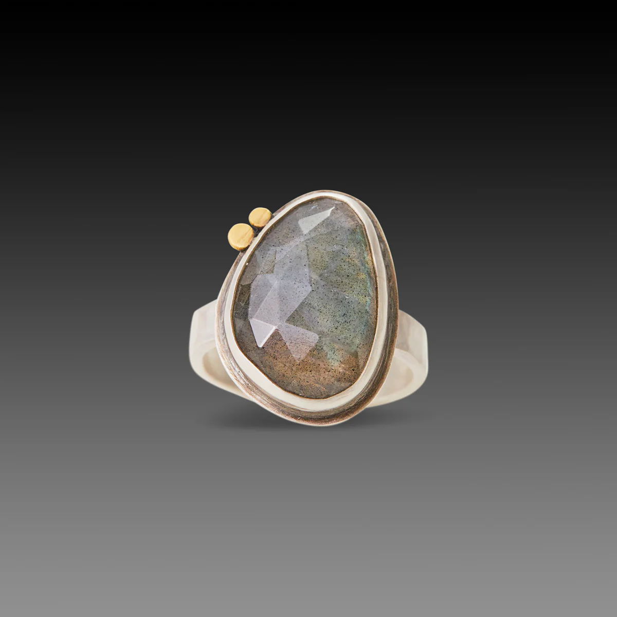 Labradorite Ring with Gold Dots - Image 3