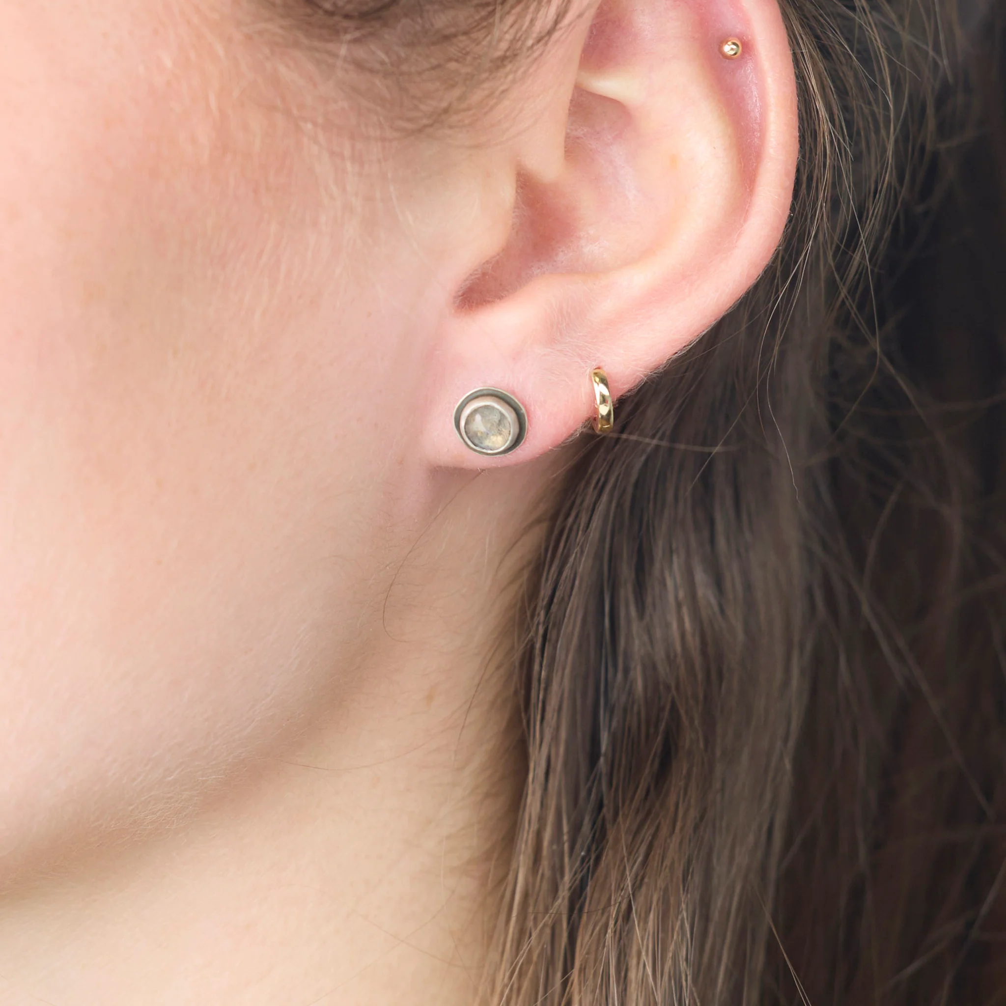 Labradorite Stud Earrings - Image 2