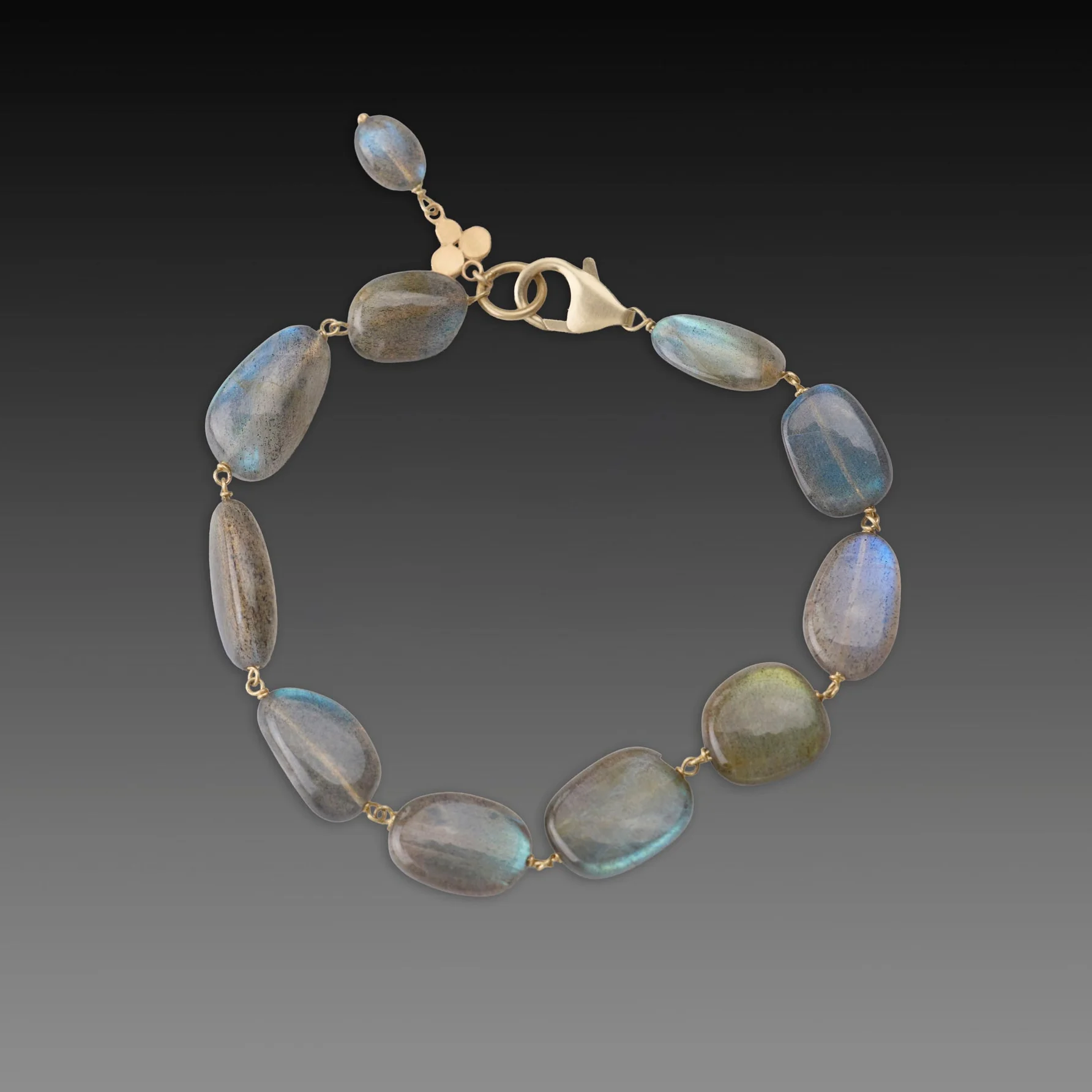 Large Labradorite & Gold Bracelet