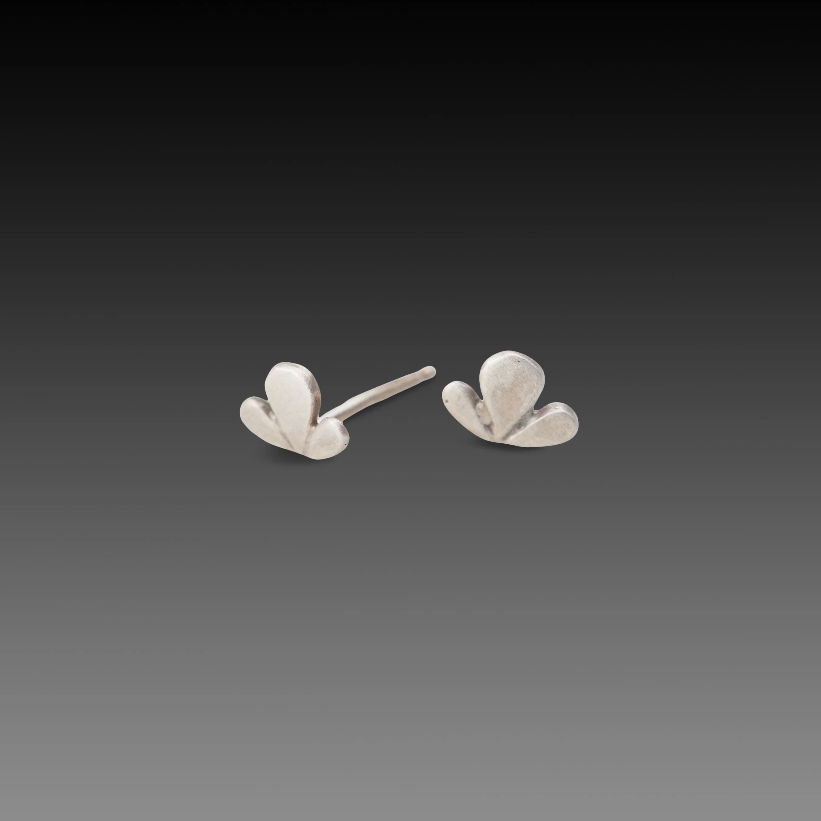 Leaf Trio Stud Earrings - Image 3