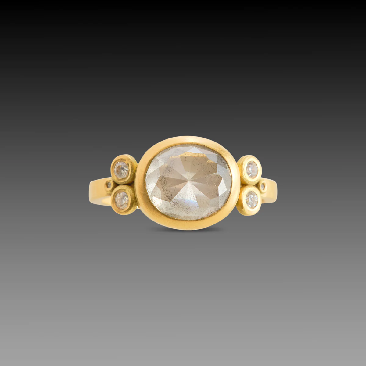 Luminous Gray Diamond Ring