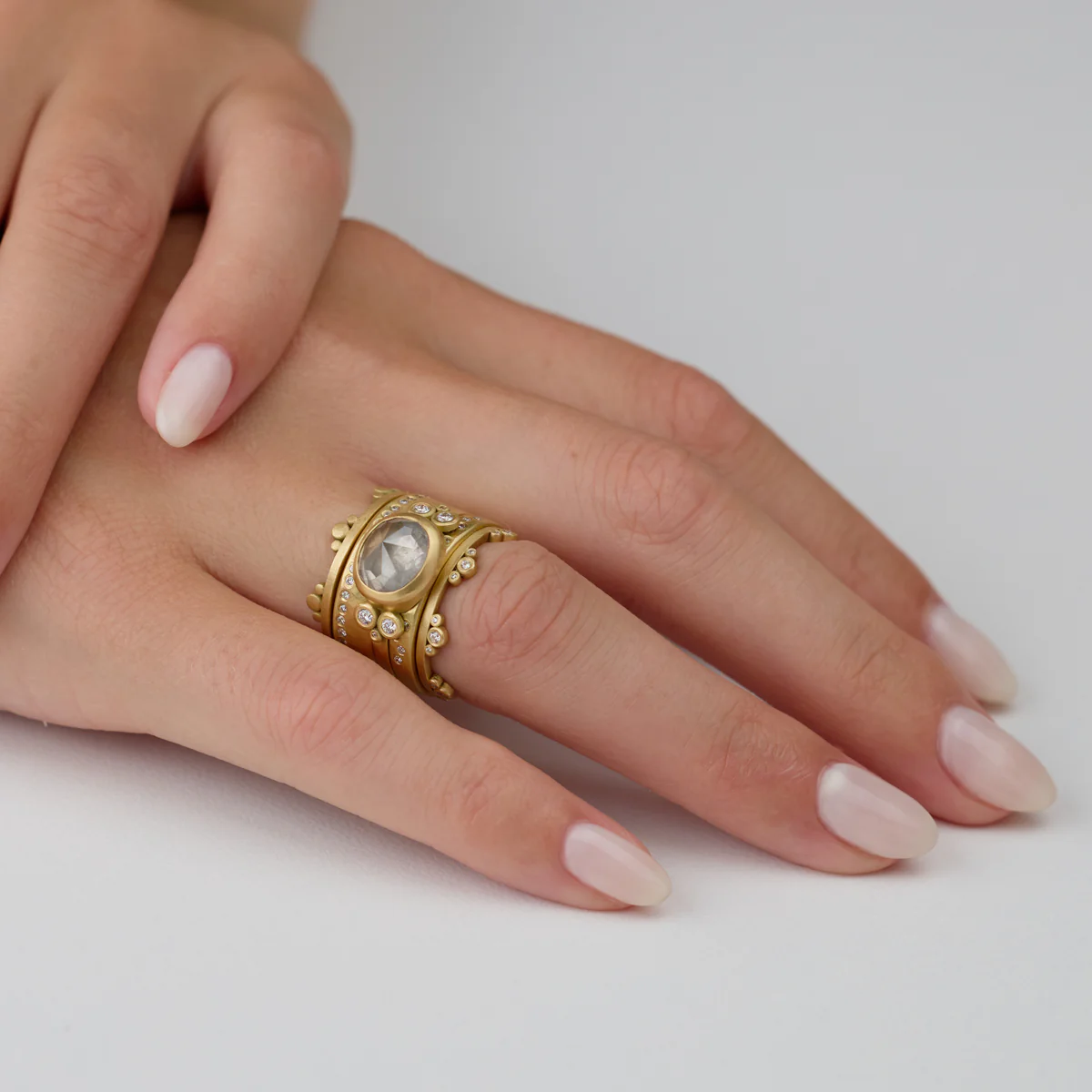 Luminous Gray Diamond Ring - Image 4