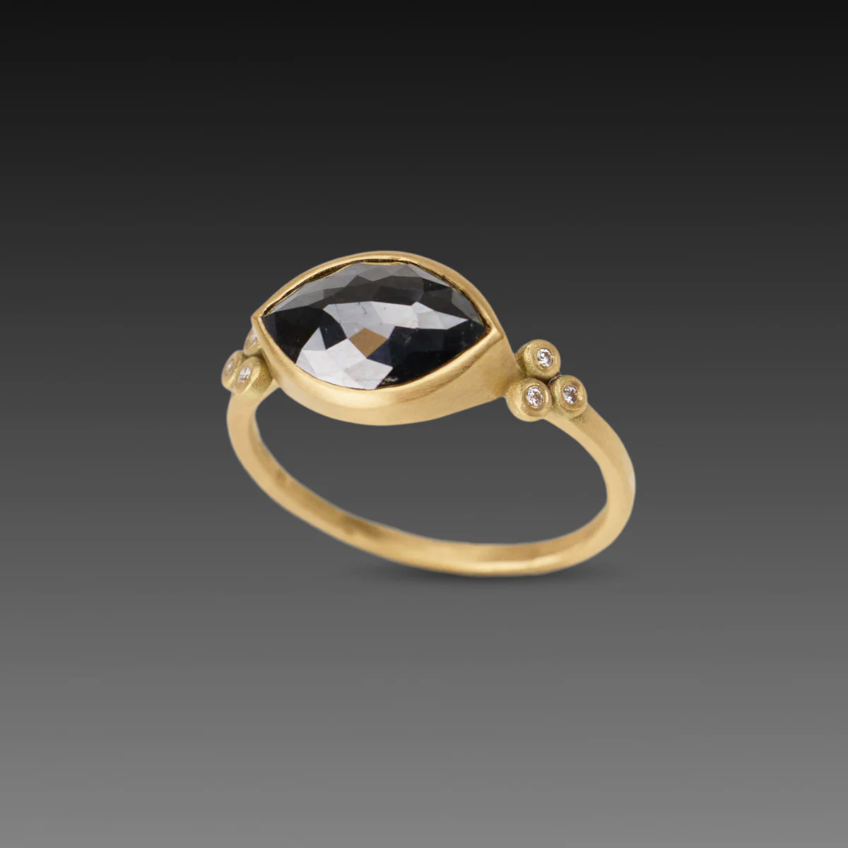 Marquise Black Diamond Ring - Image 3