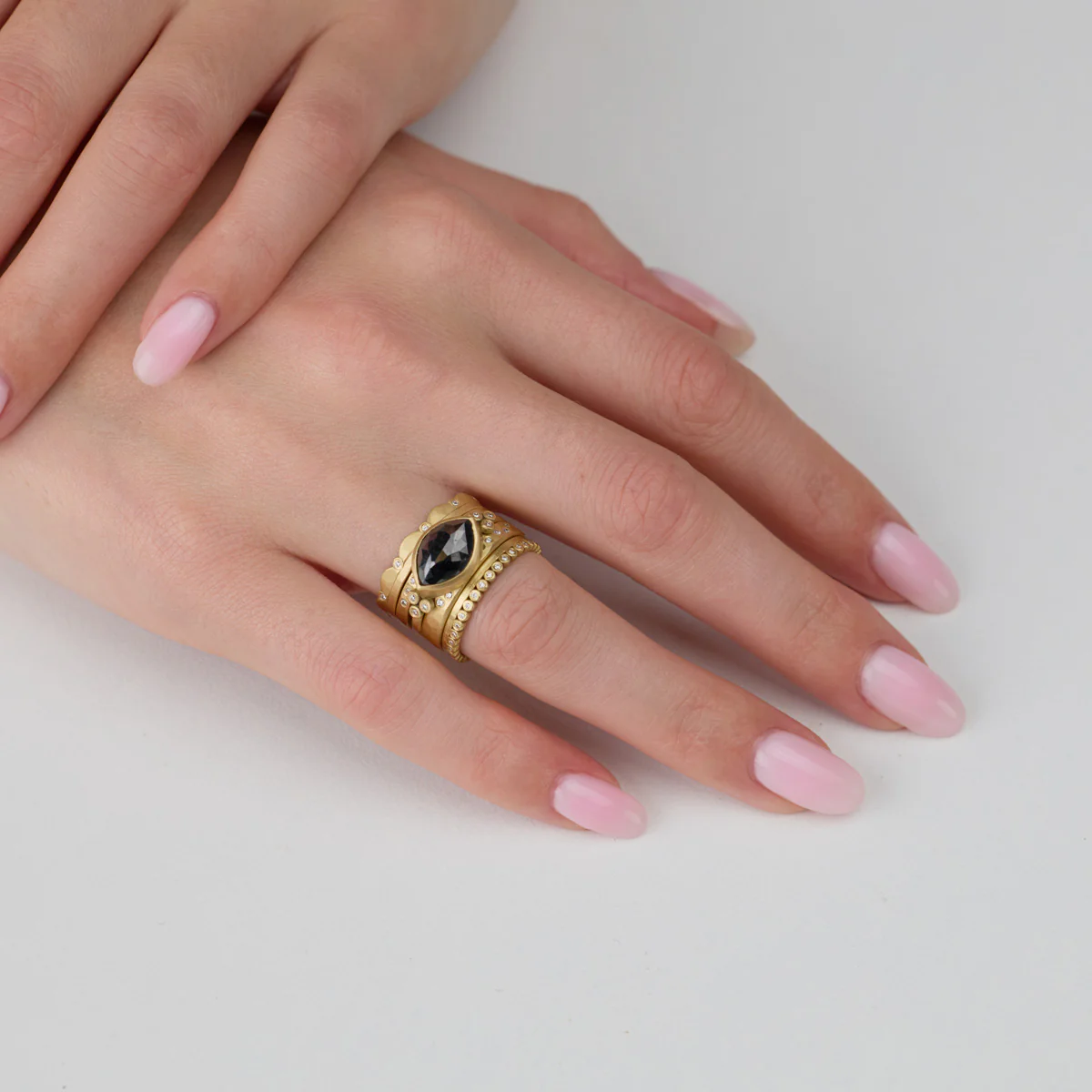 Marquise Black Diamond Ring - Image 4