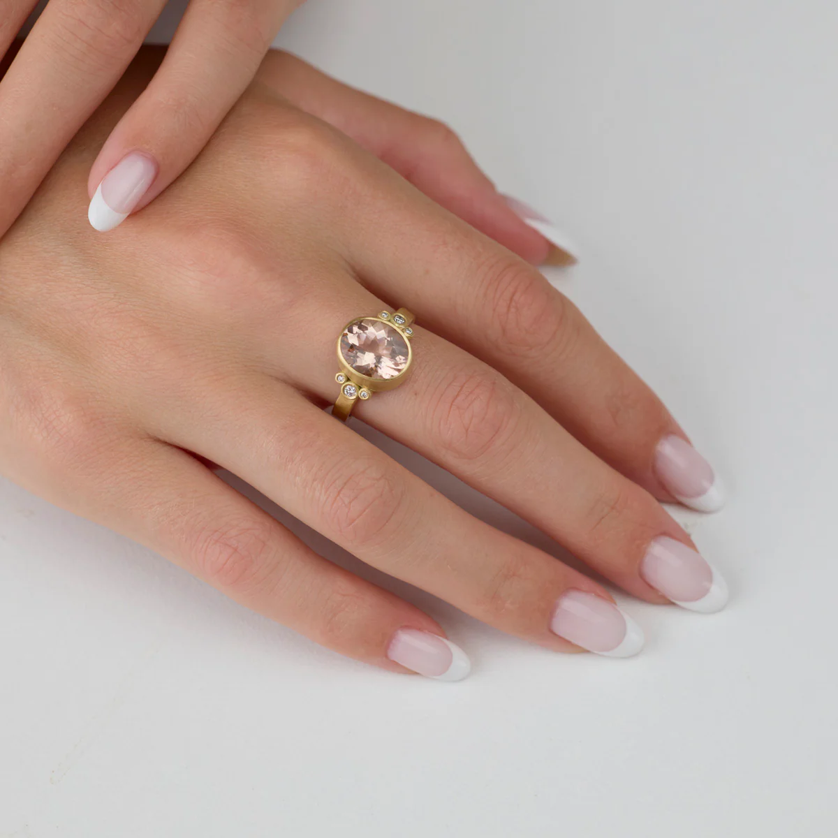 Morganite Ring with Diamonds - Image 2