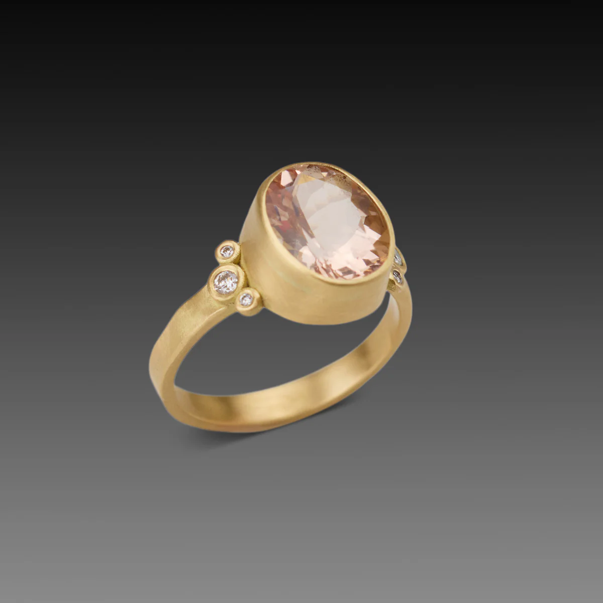 Morganite Ring with Diamonds - Image 3