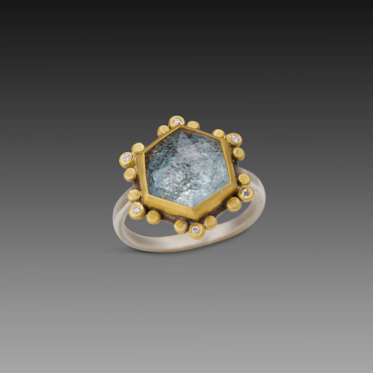 Moss Aquamarine Star Ring - Image 3