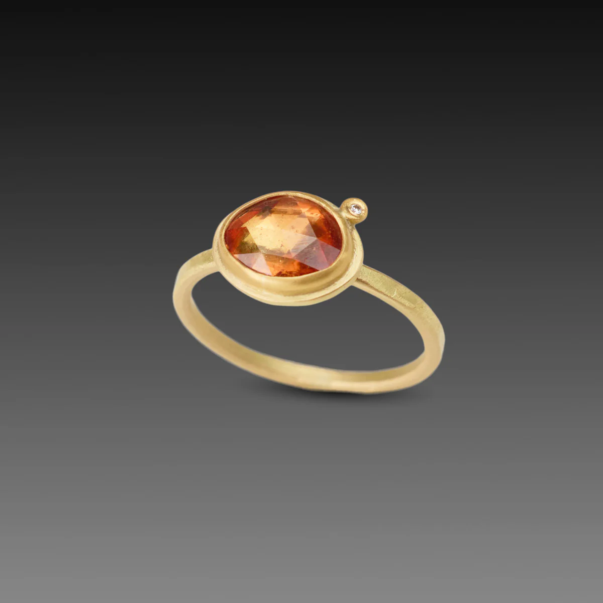 Orange Sapphire Ring - Image 3