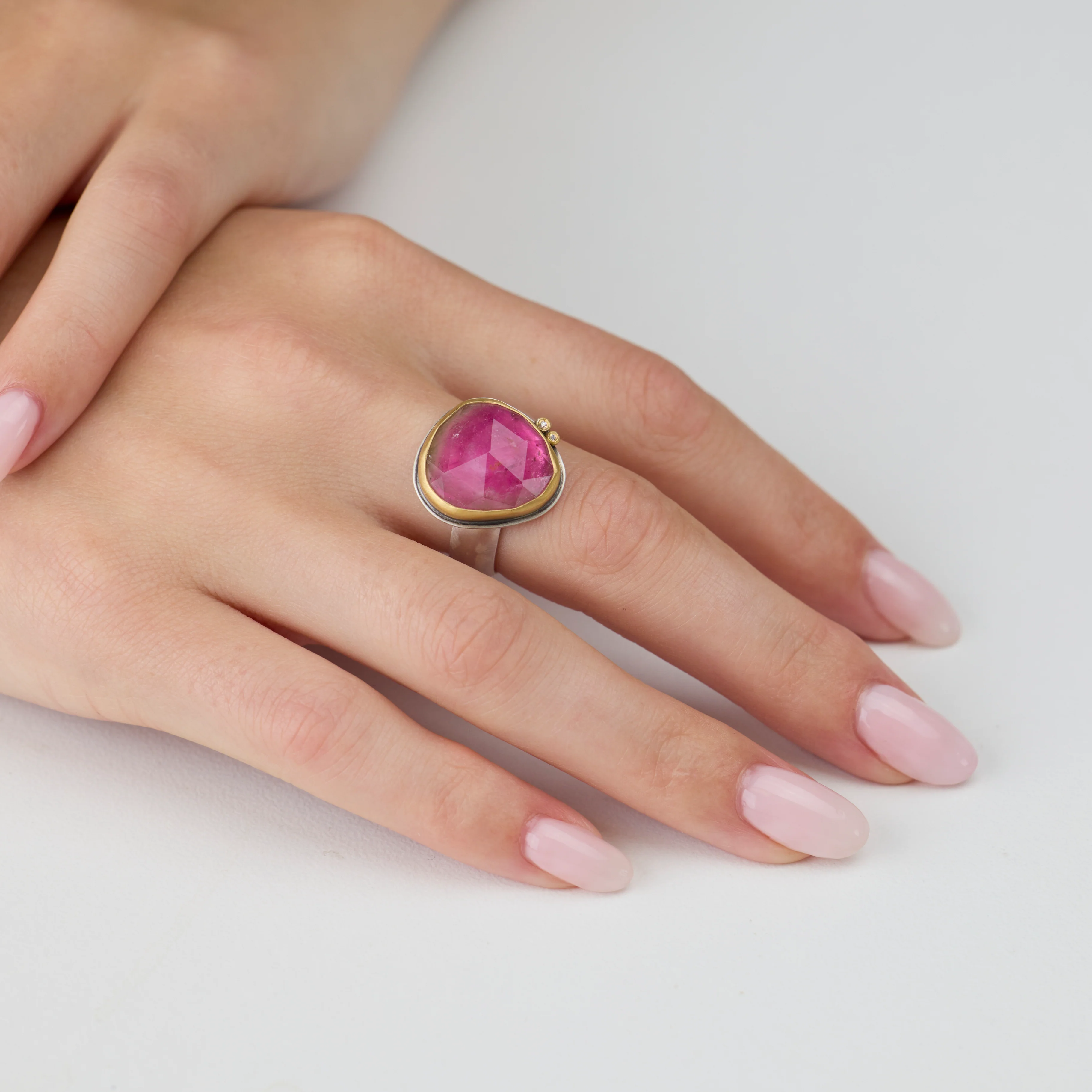 Organic Pink Tourmaline Ring - Image 2
