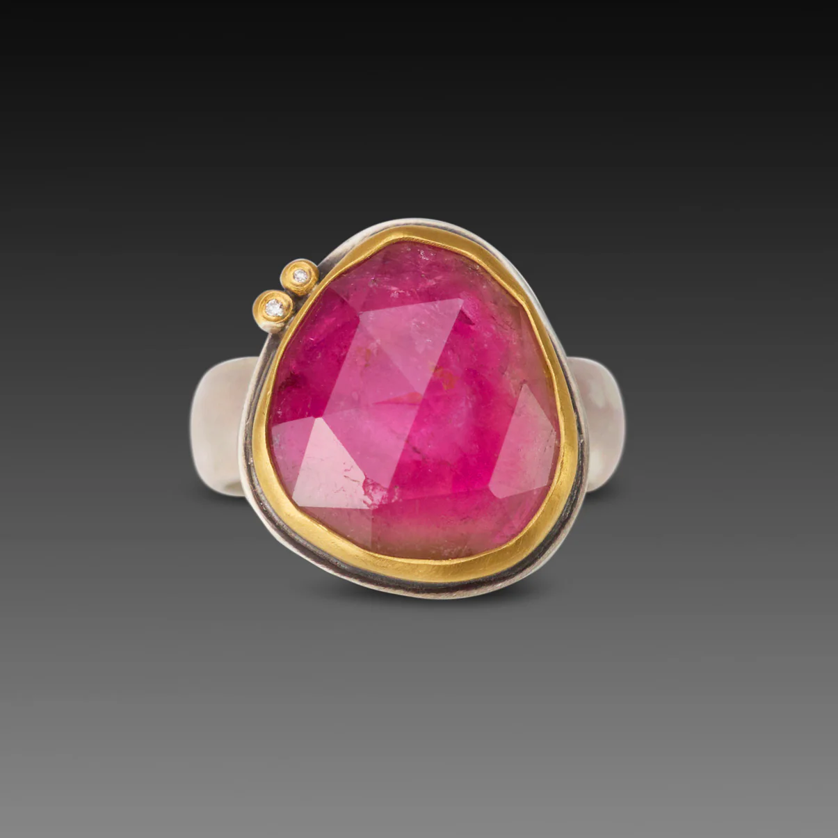 Organic Pink Tourmaline Ring - Image 3