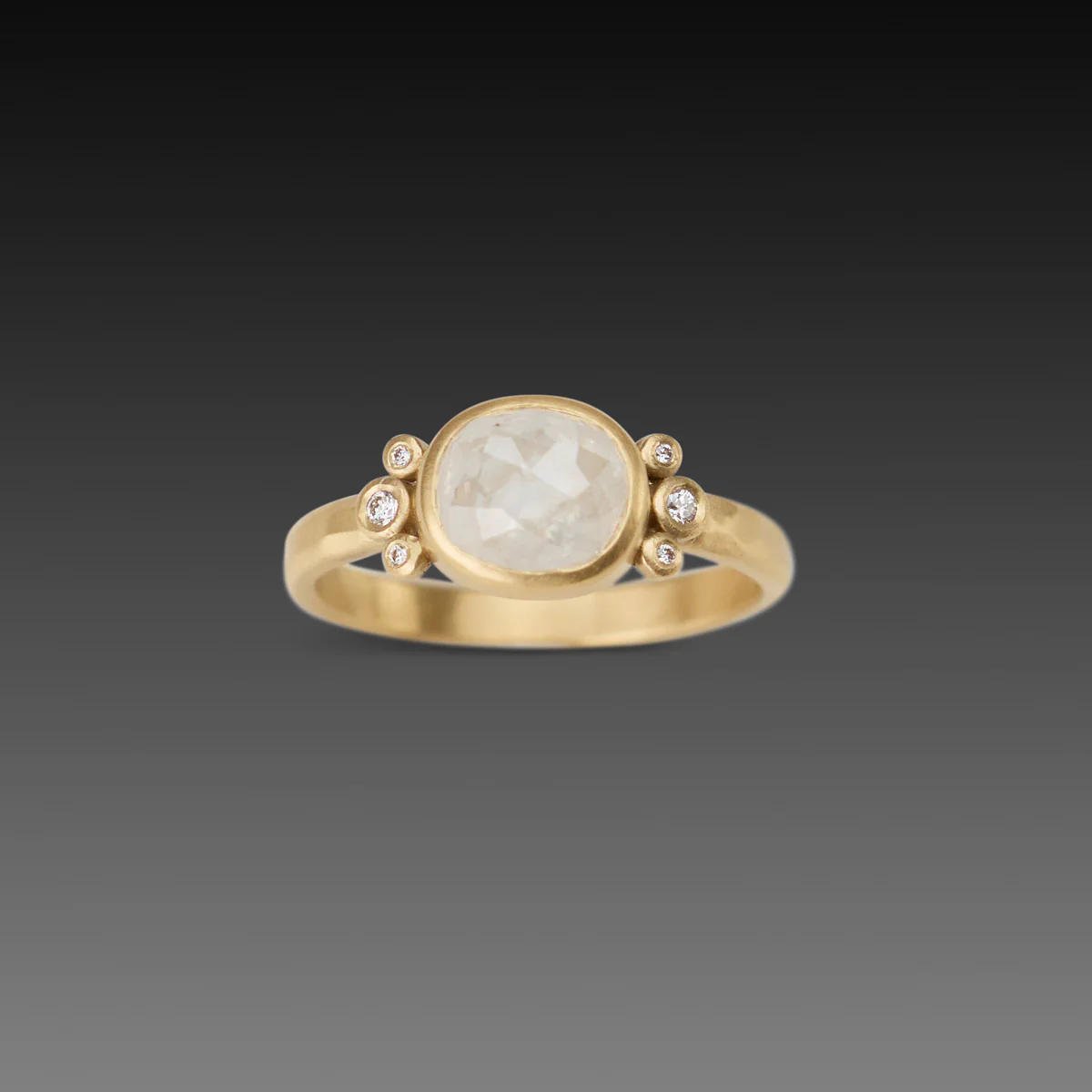 Oval Gray Diamond Ring