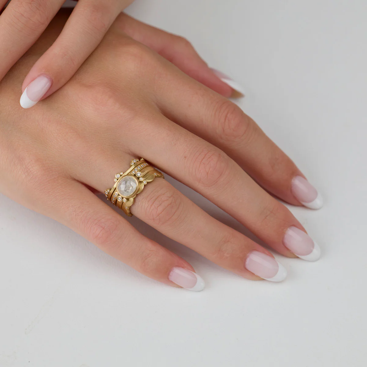 Oval Gray Diamond Ring - Image 3
